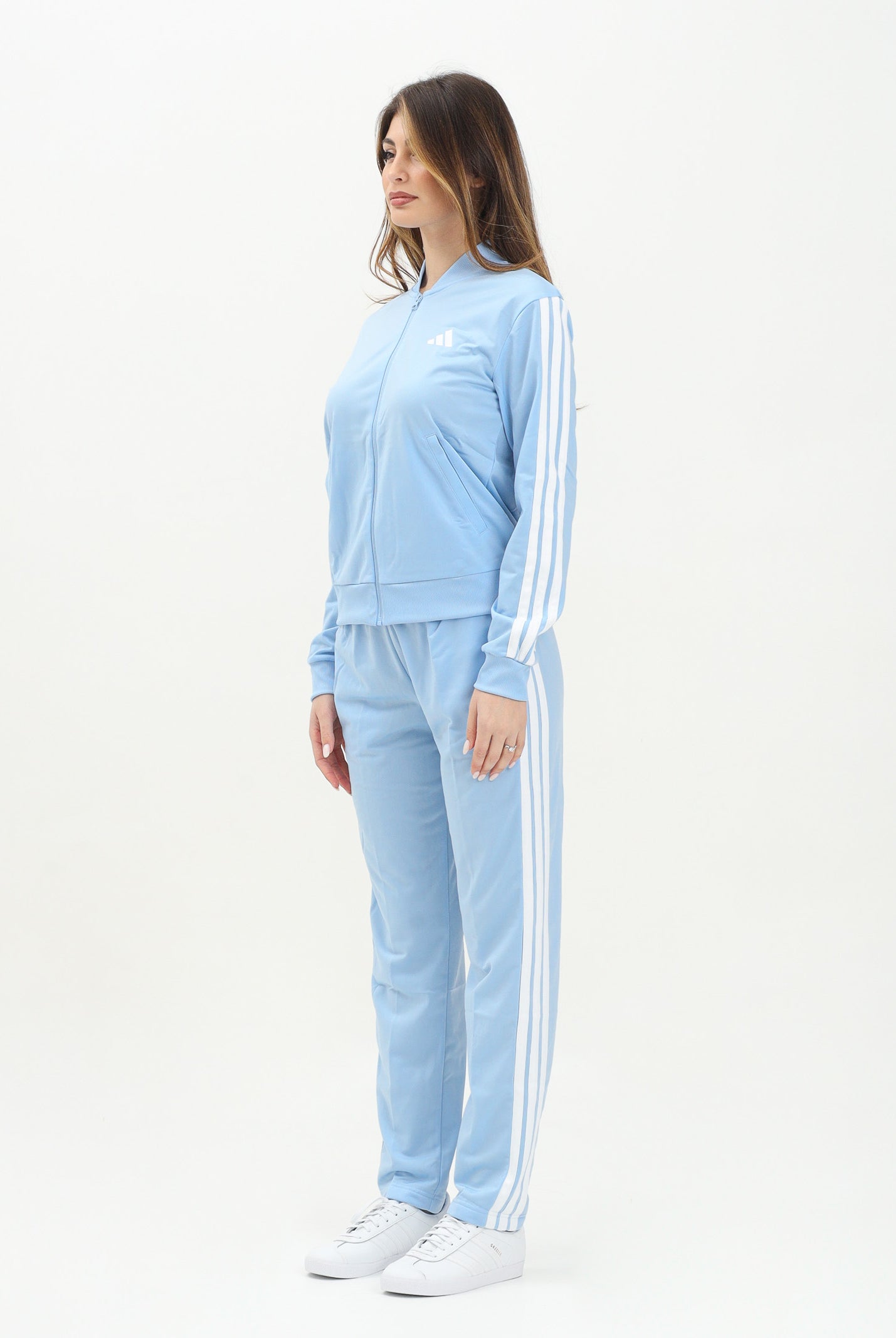 ADIDAS PERFORMANCE Tuta sportiva Essentials 3-Stripes azzurra da donna JF3382 . ADIDAS PERFORMANCE