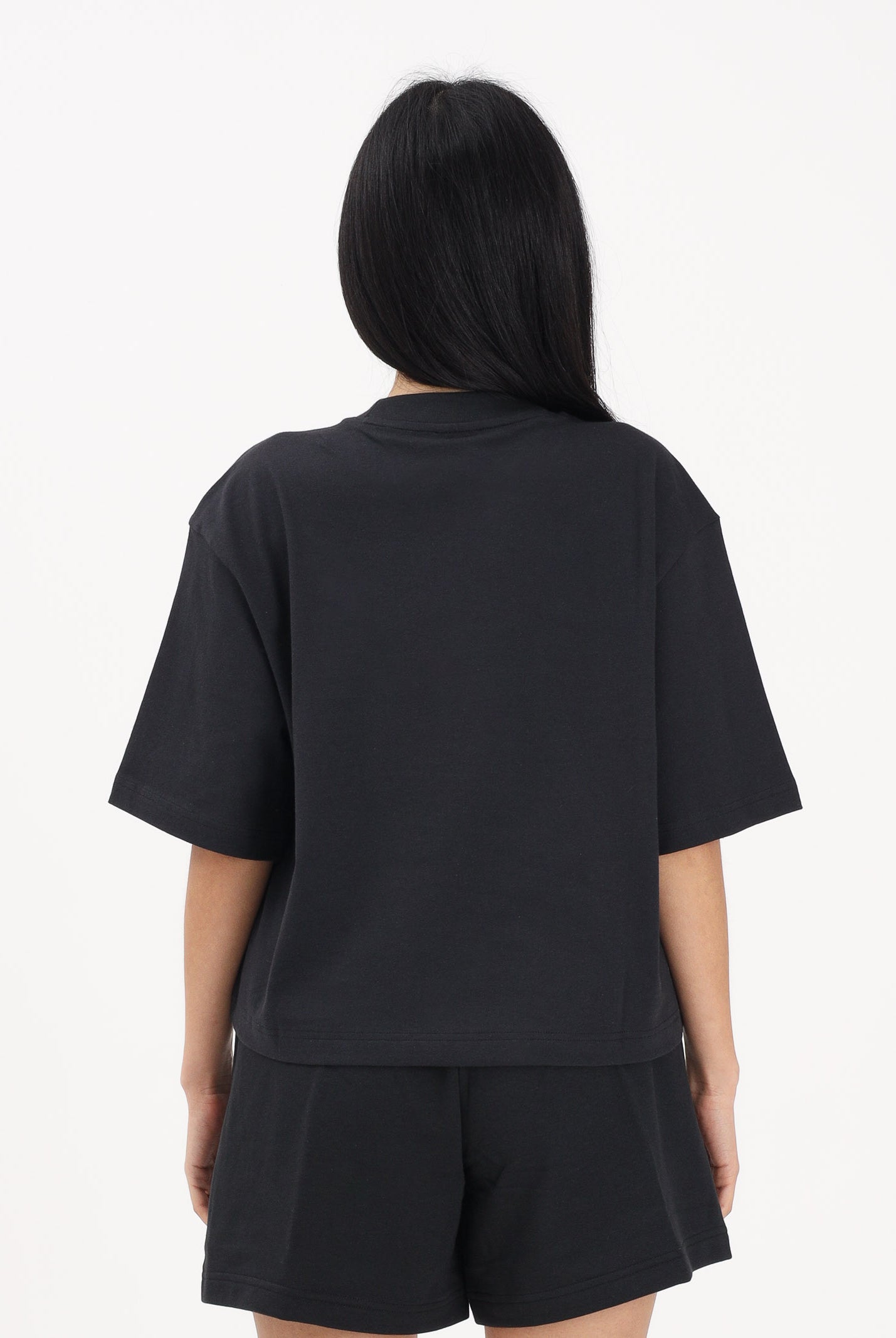 ADIDAS PERFORMANCE T-shirt a manica corta Essentials Big Logo Boyfriend nera da donna JG8736 . ADIDAS PERFORMANCE