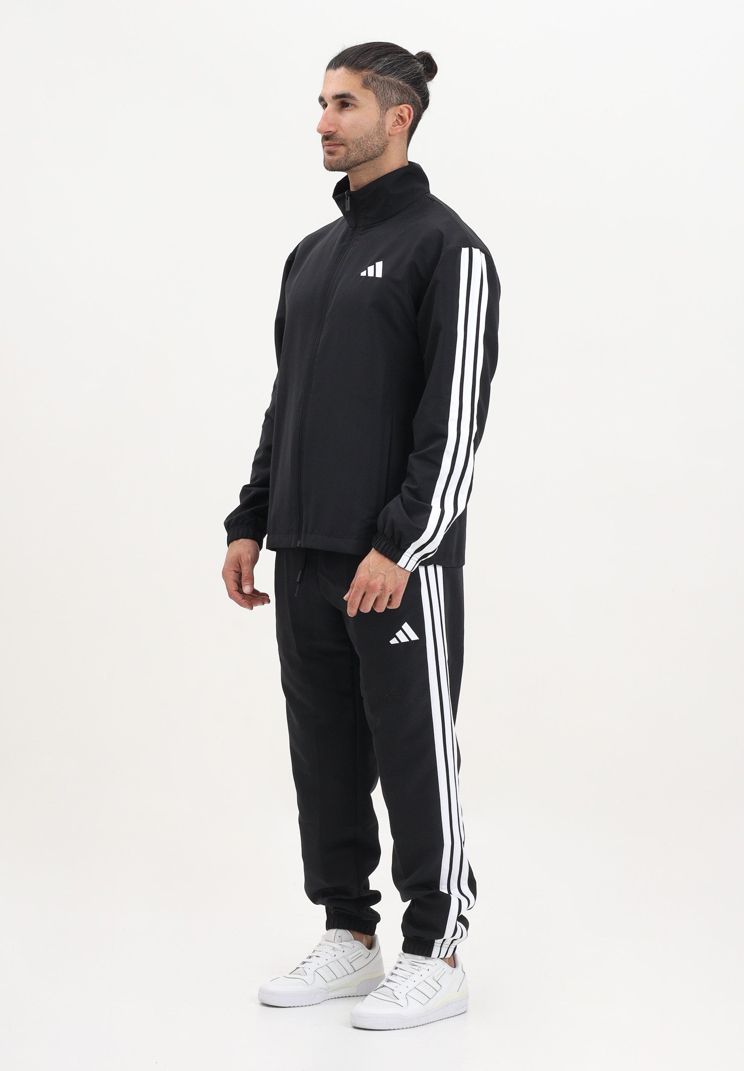 ADIDAS PERFORMANCE Tuta Basic 3 Stripes Tricot nera da uomo JI8849 . ADIDAS PERFORMANCE
