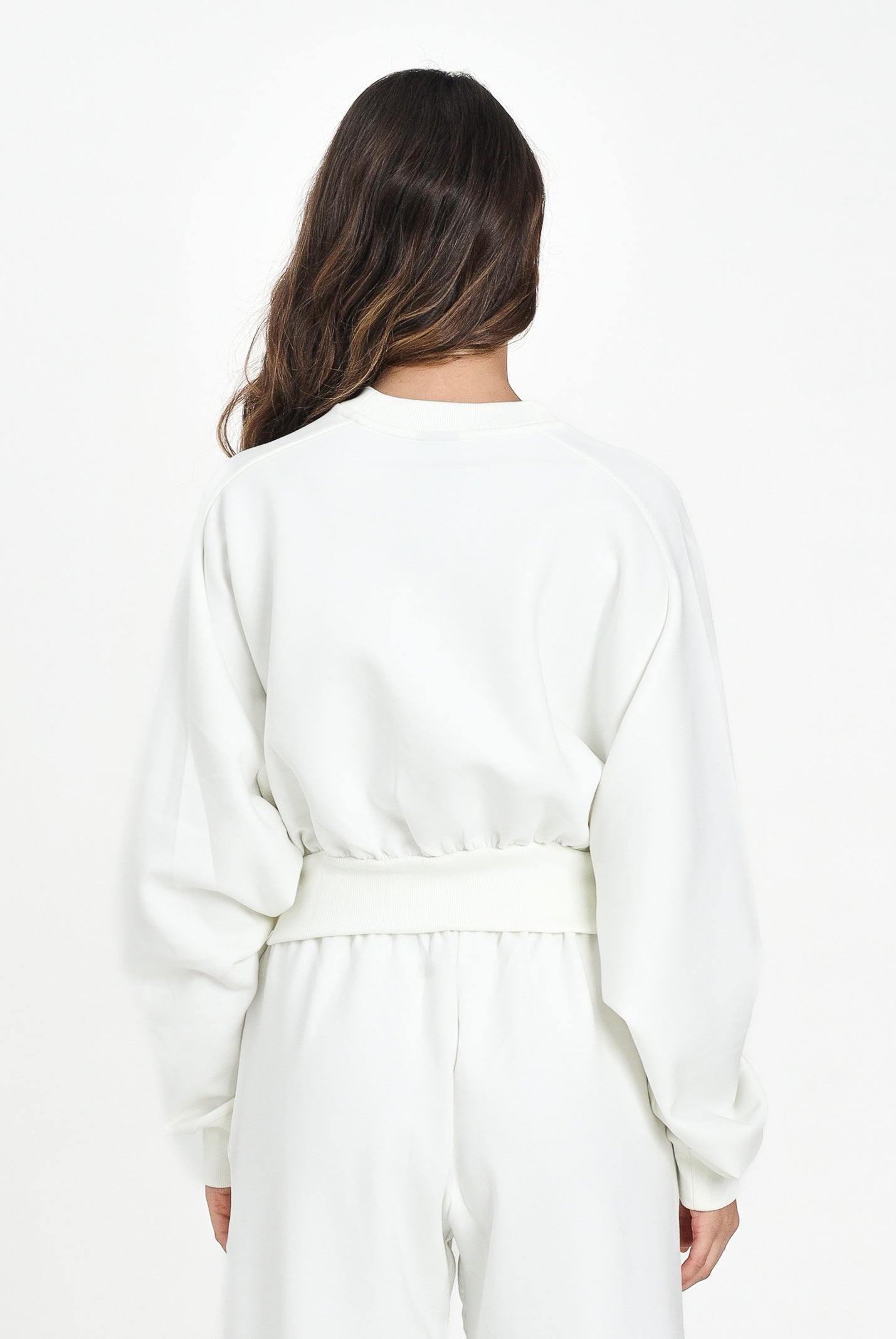 ADIDAS PERFORMANCE Felpa girocollo Soft Lux Loose bianca da donna JV9893 . ADIDAS PERFORMANCE