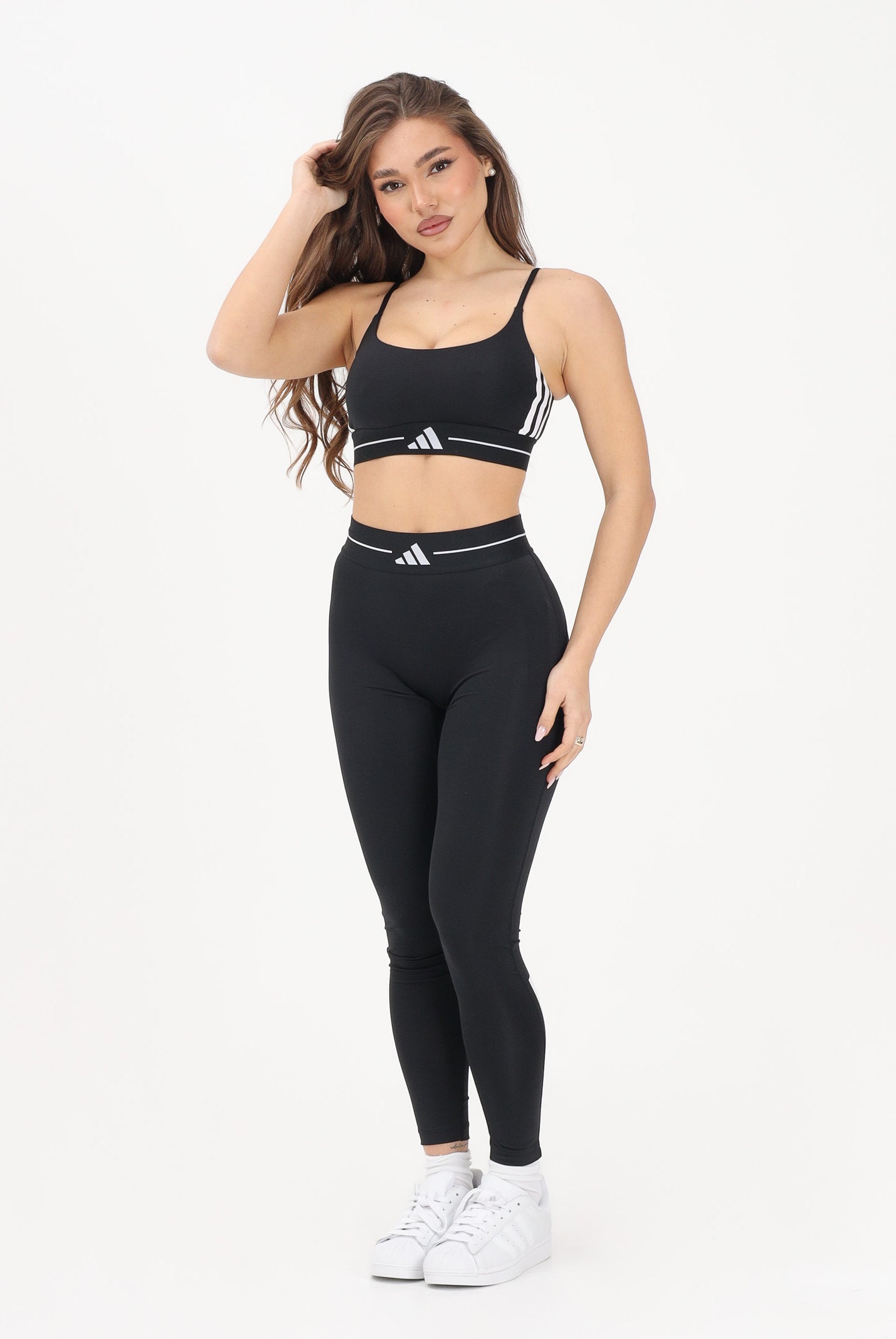 ADIDAS PERFORMANCE Leggings Hyperglam 3-Stripes nero da donna JX1876 . ADIDAS PERFORMANCE