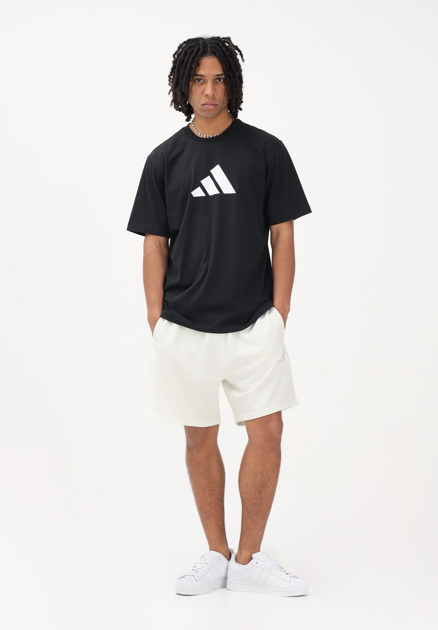 ADIDAS PERFORMANCE Shorts sportivo ALL SZN French Terry bianco da uomo JY1551 . ADIDAS PERFORMANCE