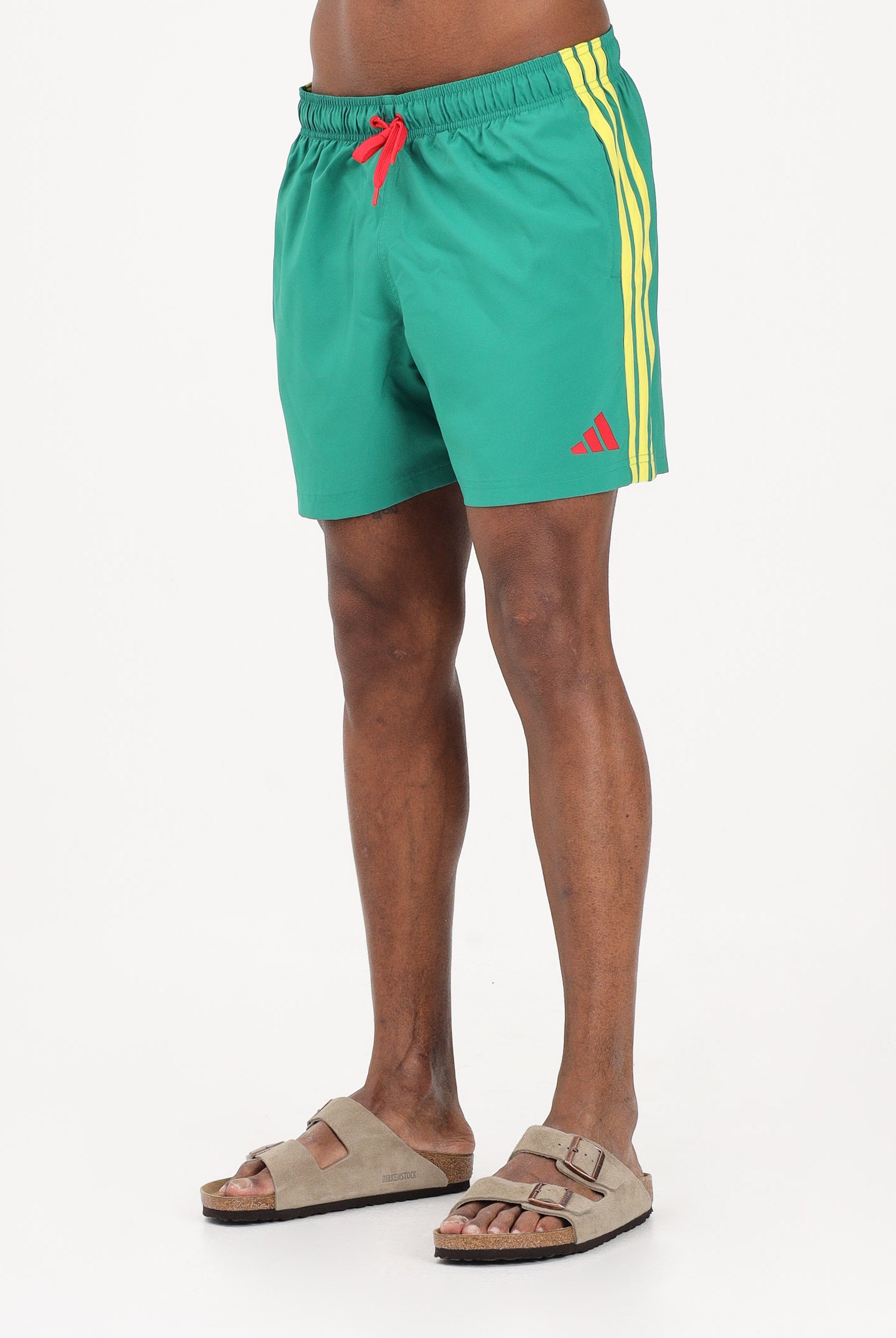 ADIDAS PERFORMANCE Shorts mare 3-Stripes Swim Shorts 5-Inch verde da uomo JY9789 . ADIDAS PERFORMANCE