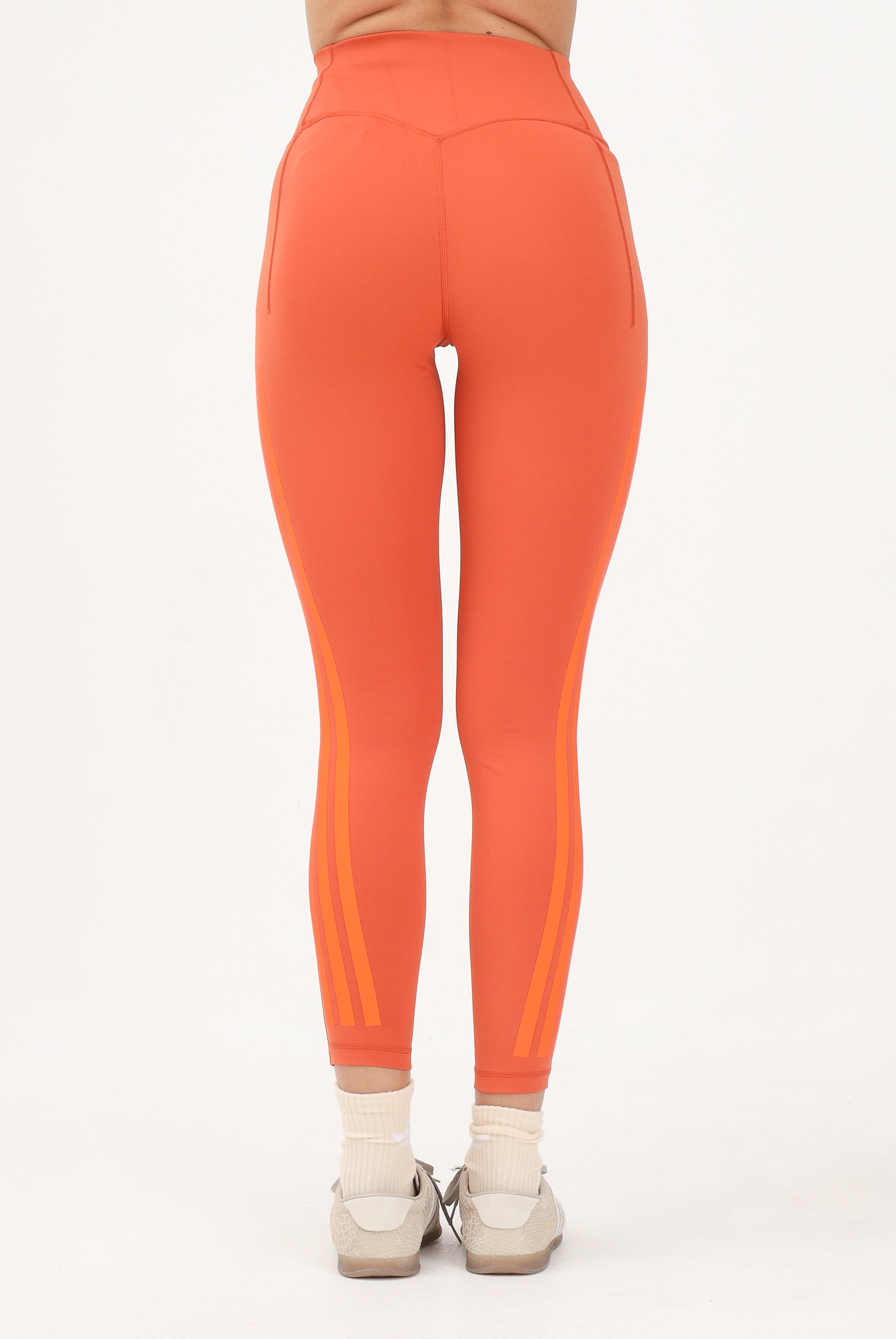 ADIDAS PERFORMANCE Leggings Optime 3-Stripes arancione da donna JZ1058 . ADIDAS PERFORMANCE