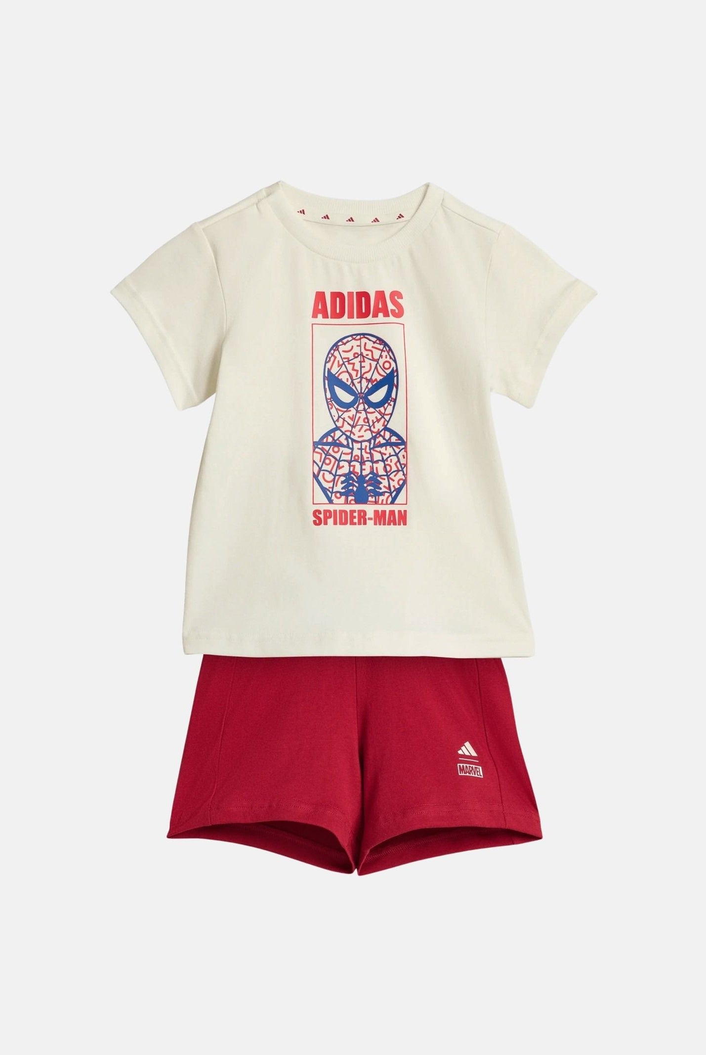 ADIDAS PERFORMANCE Completino ADIDAS MARVEL SPIDER-MAN rosso e bianco da neonato JZ3550 . ADIDAS PERFORMANCE