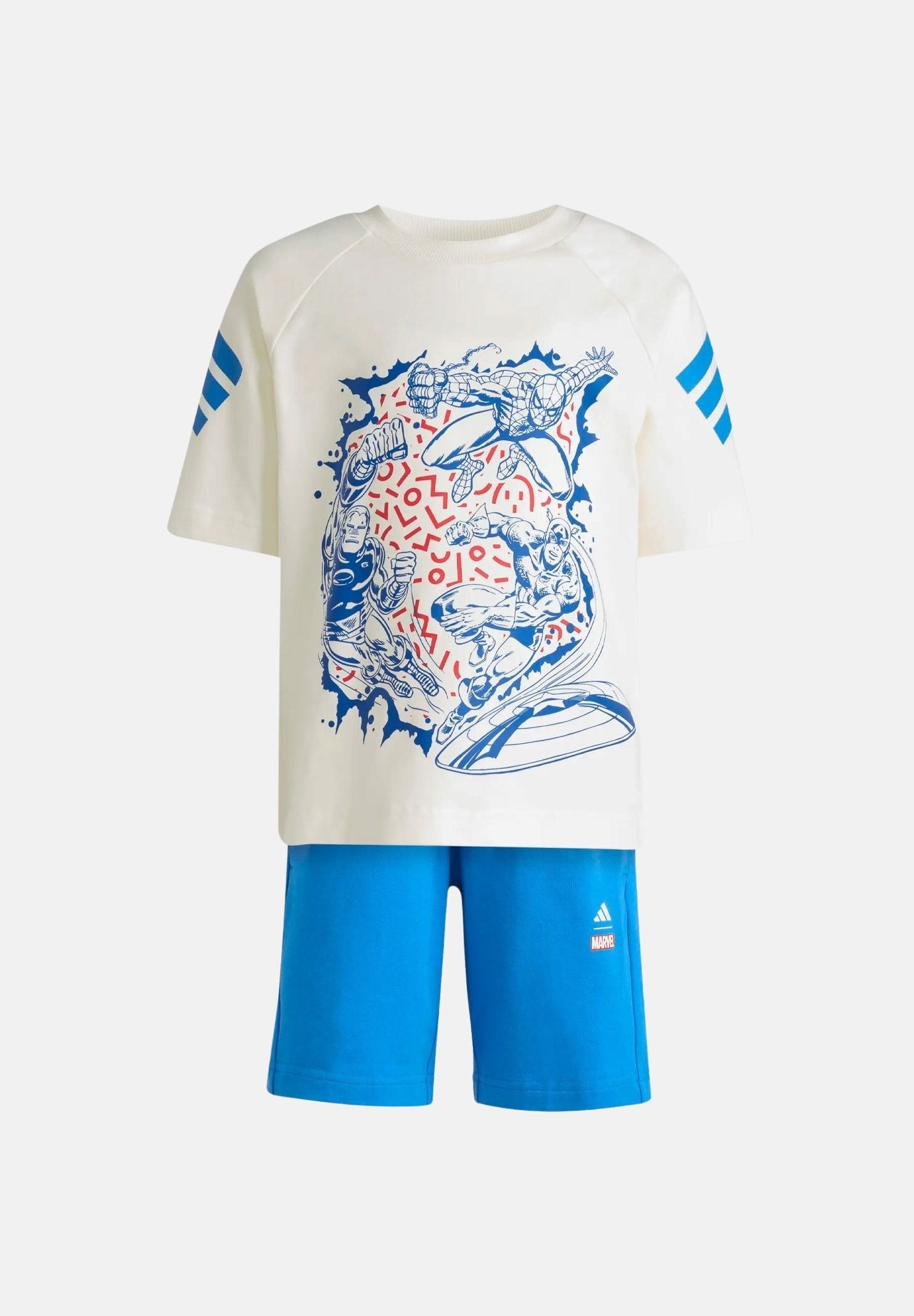 ADIDAS PERFORMANCE Completino ADIDAS MARVEL AVENGERS azzurro e bianco da bambino JZ3573 . ADIDAS PERFORMANCE