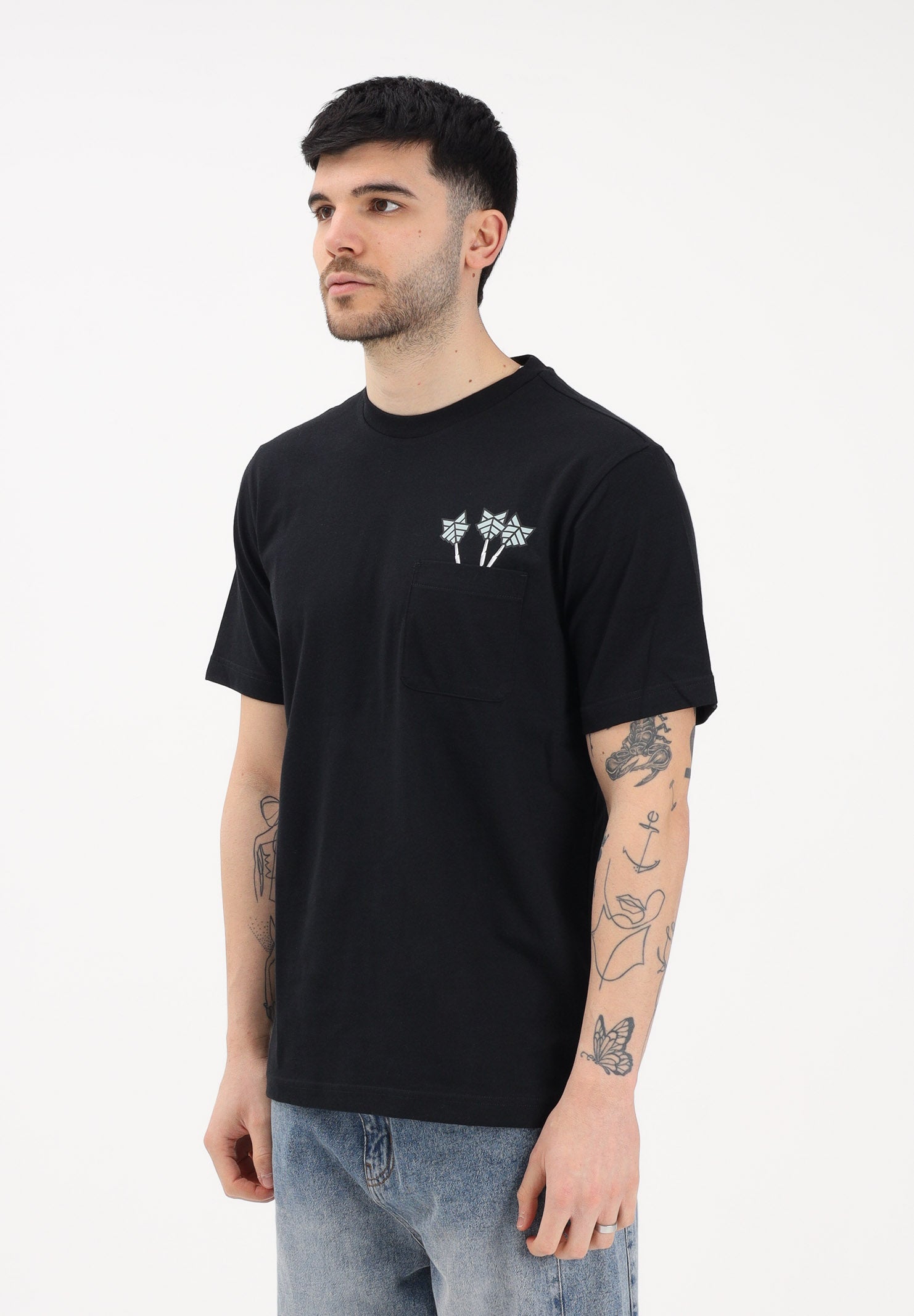 ADIDAS PERFORMANCE T-shirt a manica corta NOVELTY DART nera da uomo JZ5040 . ADIDAS PERFORMANCE