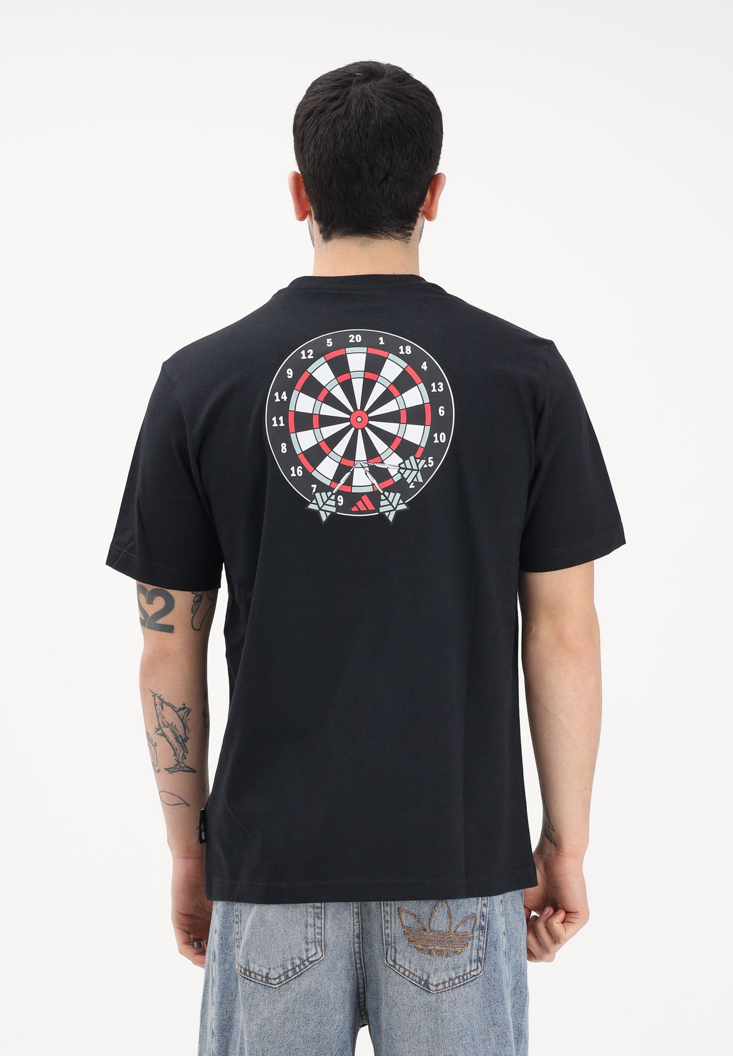 ADIDAS PERFORMANCE T-shirt a manica corta NOVELTY DART nera da uomo JZ5040 . ADIDAS PERFORMANCE