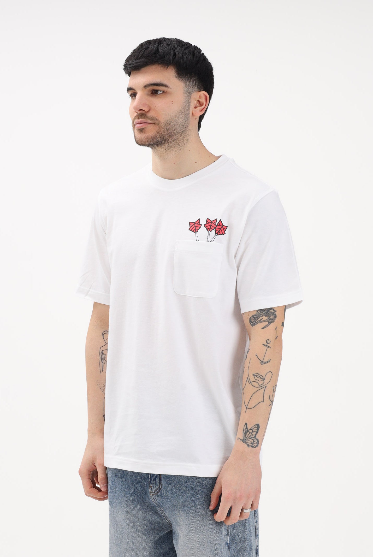 ADIDAS PERFORMANCE T-shirt a manica corta NOVELTY DART bianca da uomo JZ5041 . ADIDAS PERFORMANCE