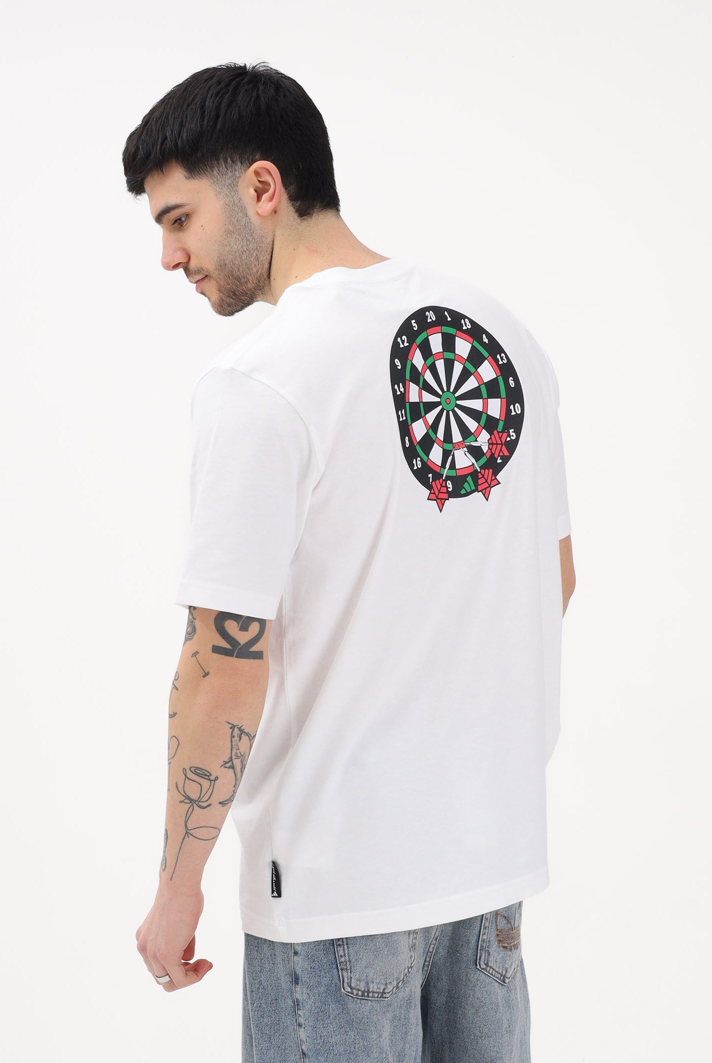ADIDAS PERFORMANCE T-shirt a manica corta NOVELTY DART bianca da uomo JZ5041 . ADIDAS PERFORMANCE
