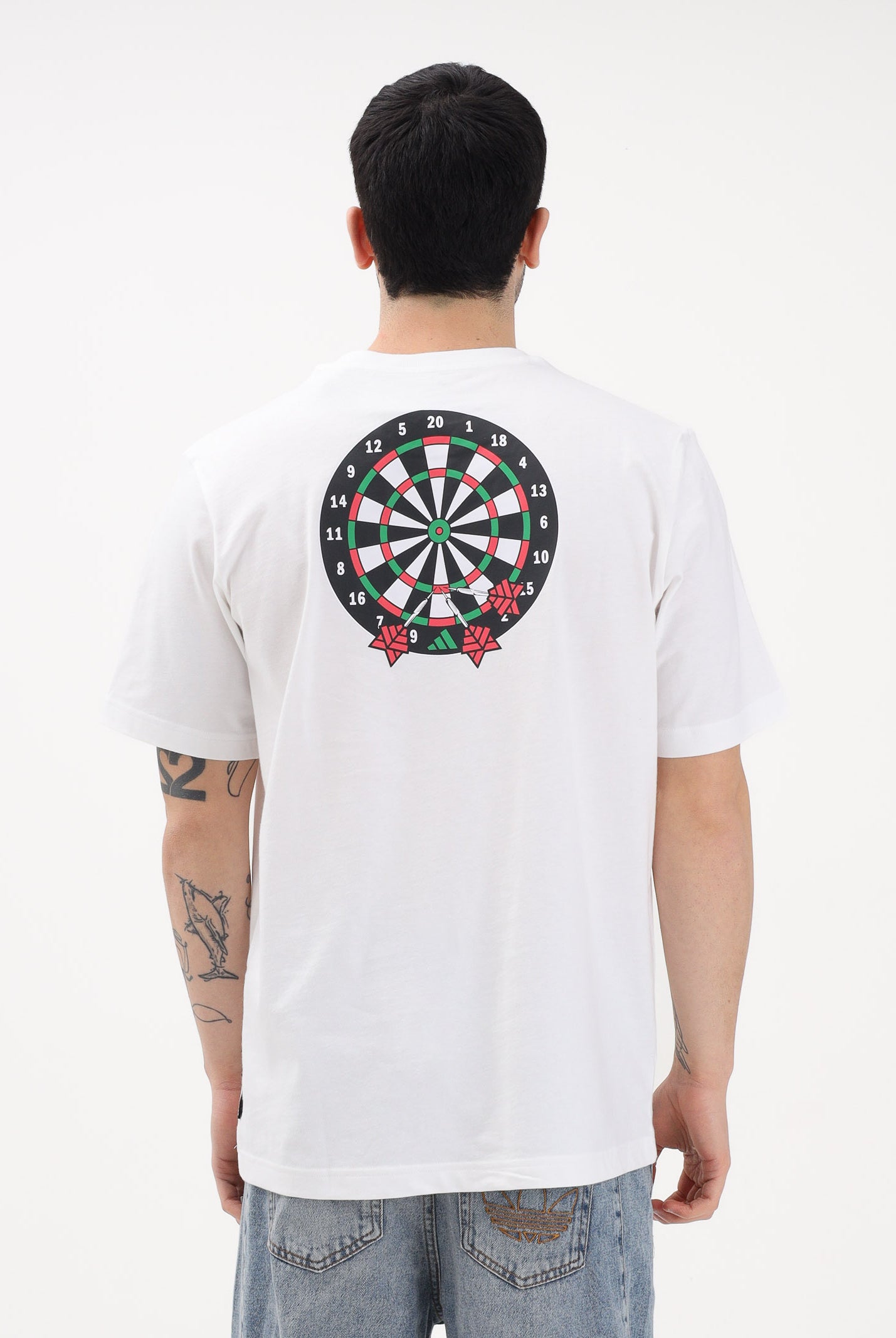ADIDAS PERFORMANCE T-shirt a manica corta NOVELTY DART bianca da uomo JZ5041 . ADIDAS PERFORMANCE