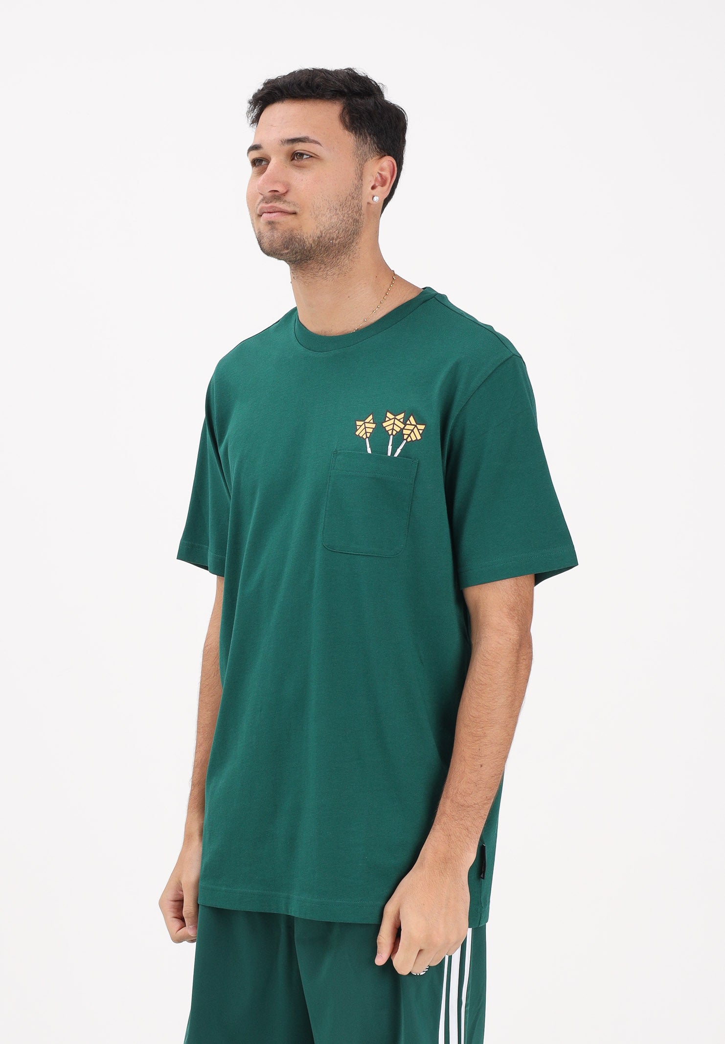 ADIDAS PERFORMANCE T-shirt a manica corta Novelty Dart verde da uomo JZ5042 . ADIDAS PERFORMANCE