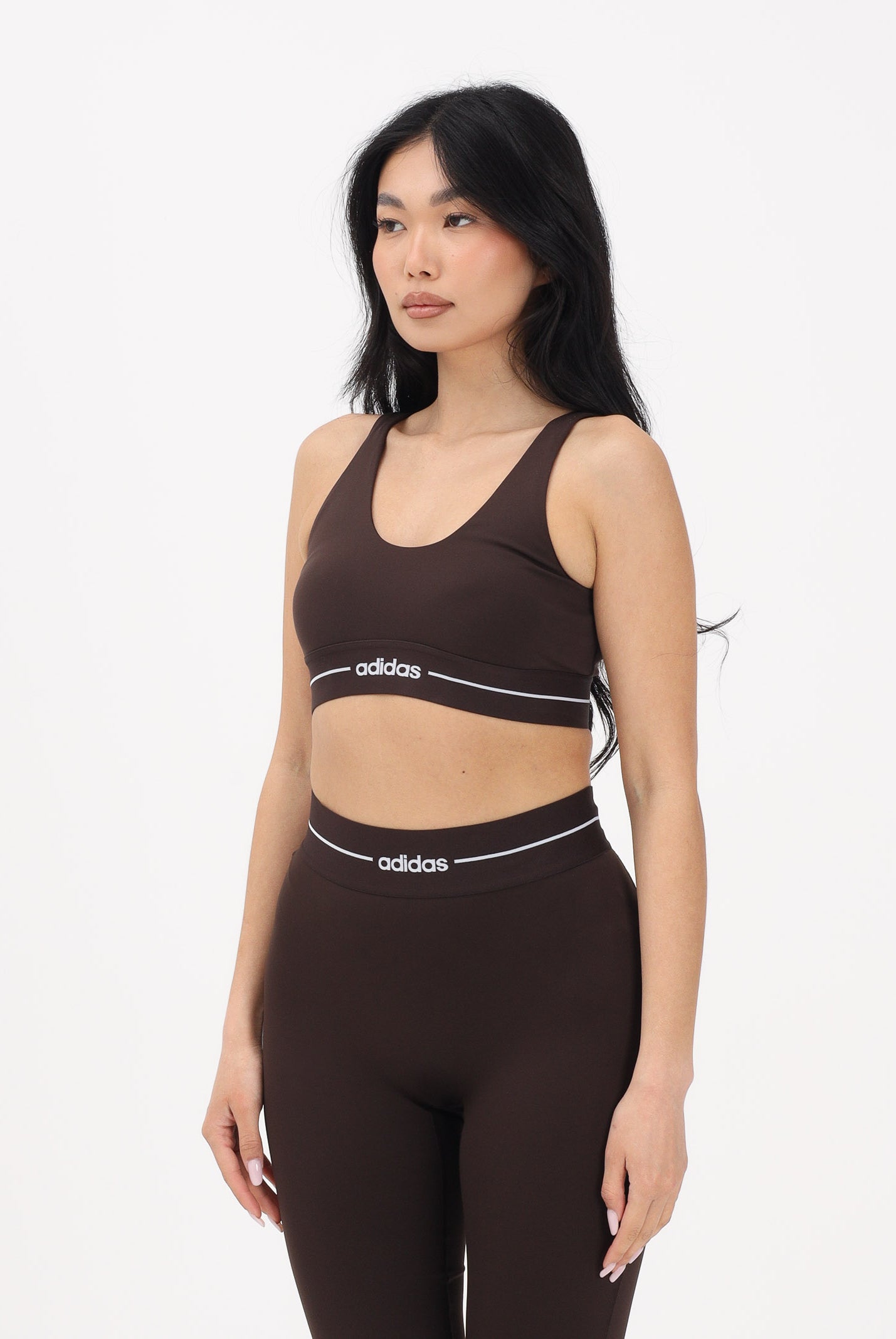ADIDAS PERFORMANCE Top Hyperglam Light Support marrone da donna JZ6452 . ADIDAS PERFORMANCE