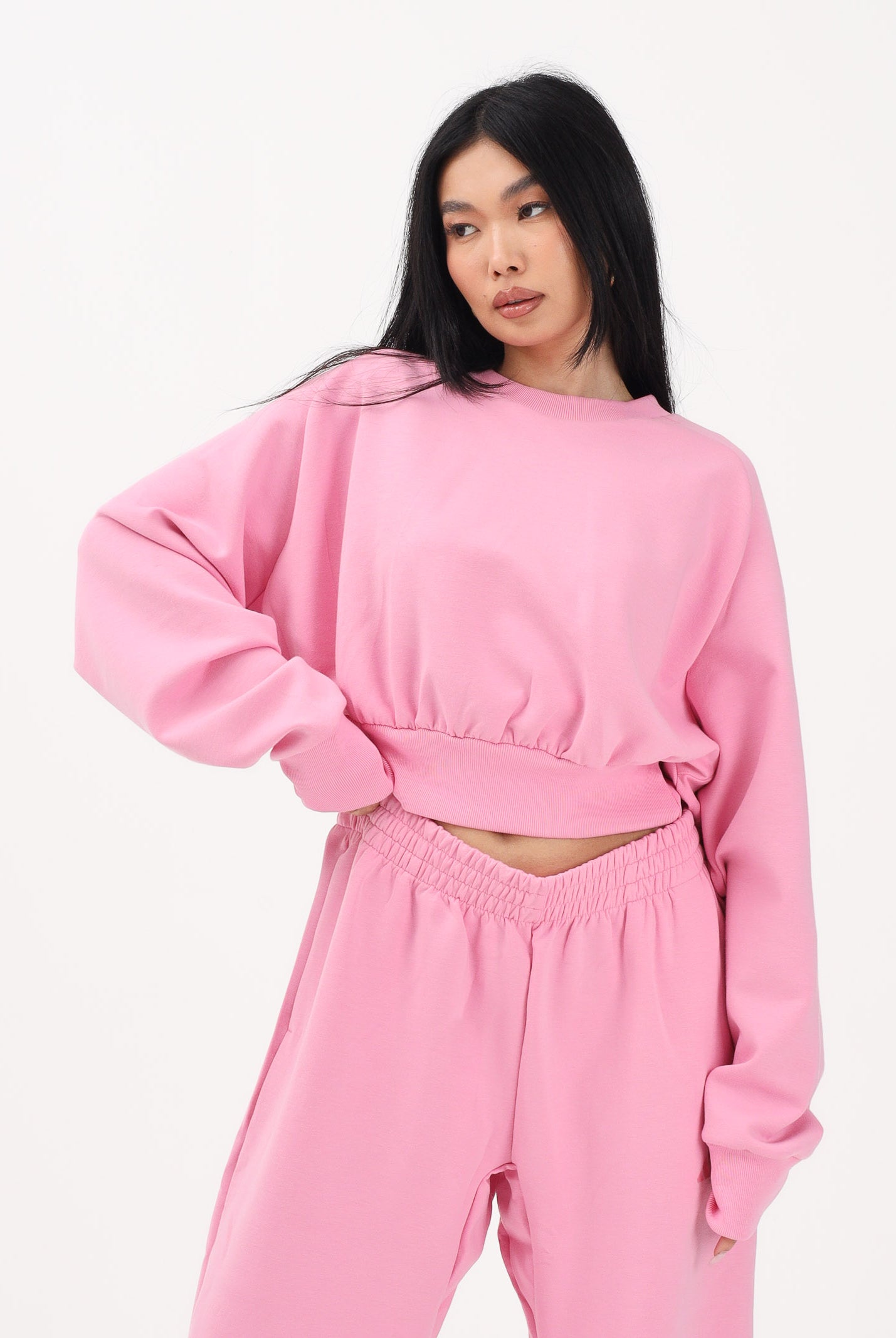 ADIDAS PERFORMANCE Felpa girocollo Soft Lux Loose rosa da donna KA7016 . ADIDAS PERFORMANCE