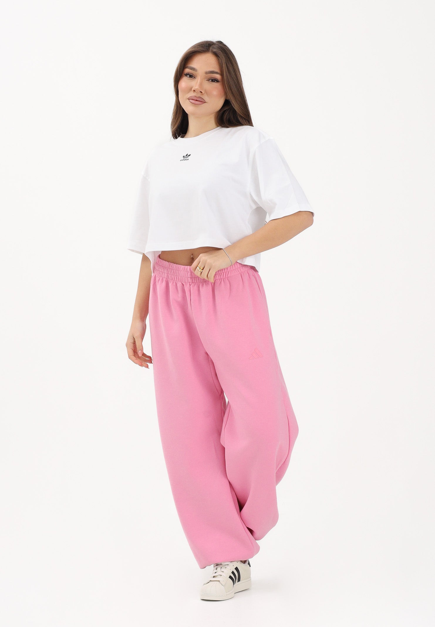 ADIDAS PERFORMANCE Pantalone sportivo Soft Lux Loose rosa da donna KA7019 . ADIDAS PERFORMANCE
