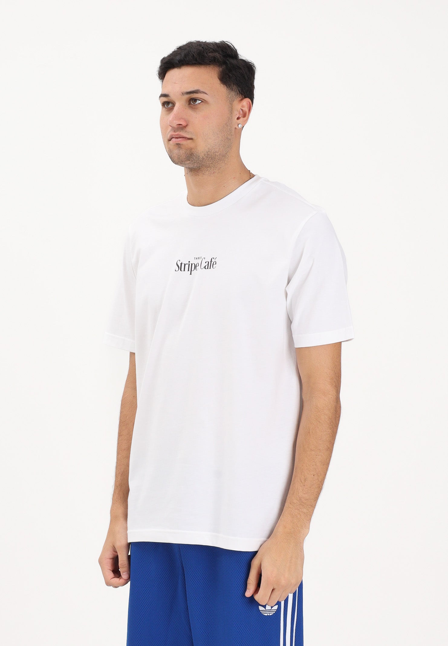 ADIDAS PERFORMANCE T-shirt a manica corta Coffee Cafe Donut Box Graphic bianca da uomo KB2500 . ADIDAS PERFORMANCE
