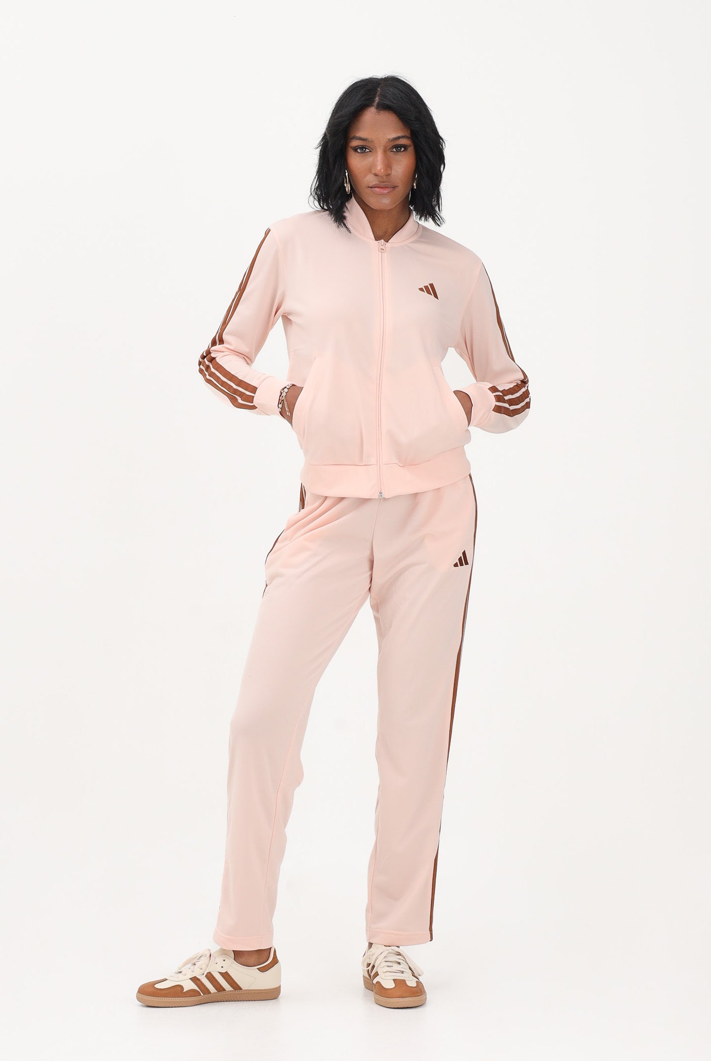 ADIDAS PERFORMANCE Tuta Essentials rosa e cuoio da donna KB8170 . ADIDAS PERFORMANCE