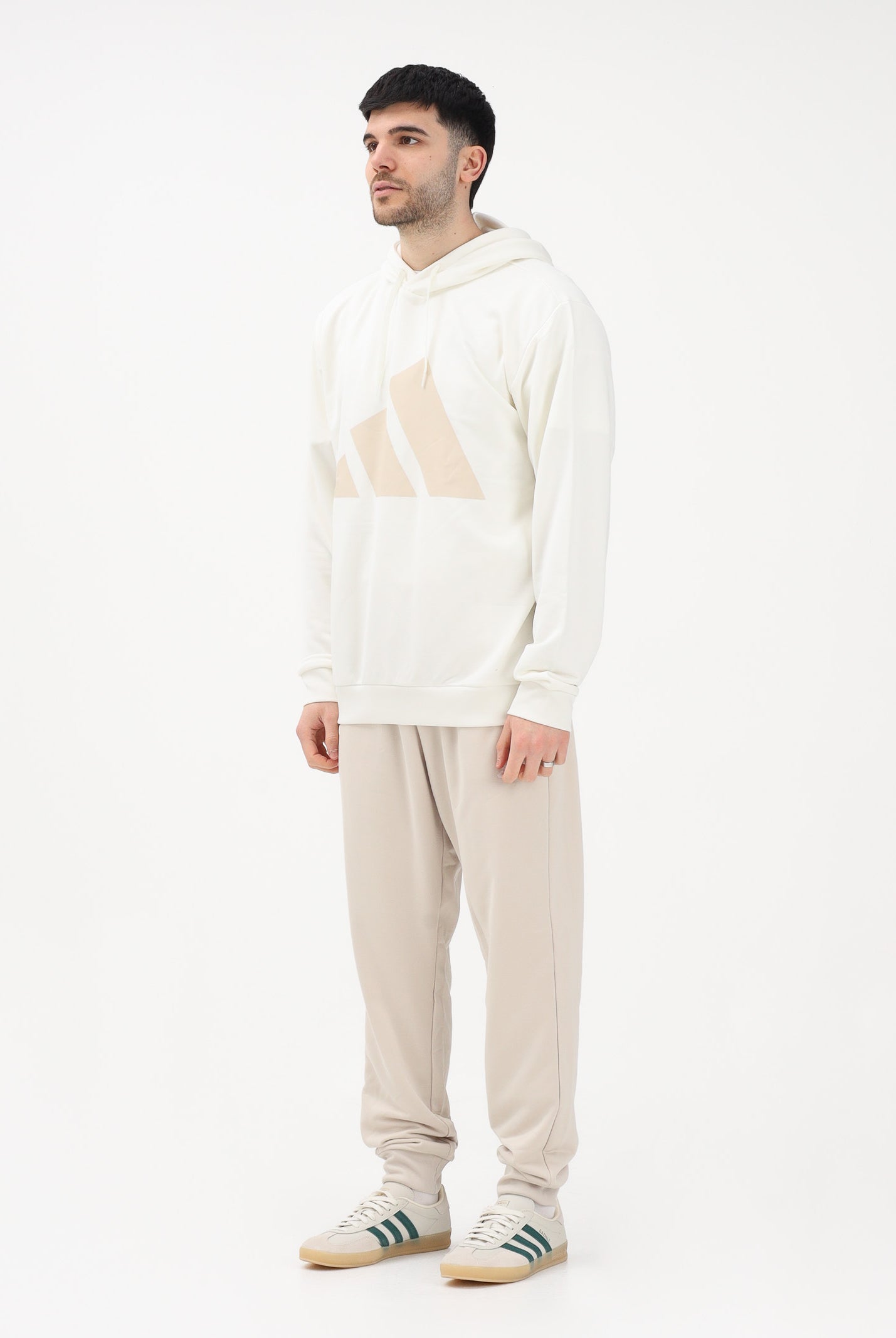 ADIDAS PERFORMANCE Tuta BIG LOGO beige e panna da uomo KB8780 . ADIDAS PERFORMANCE