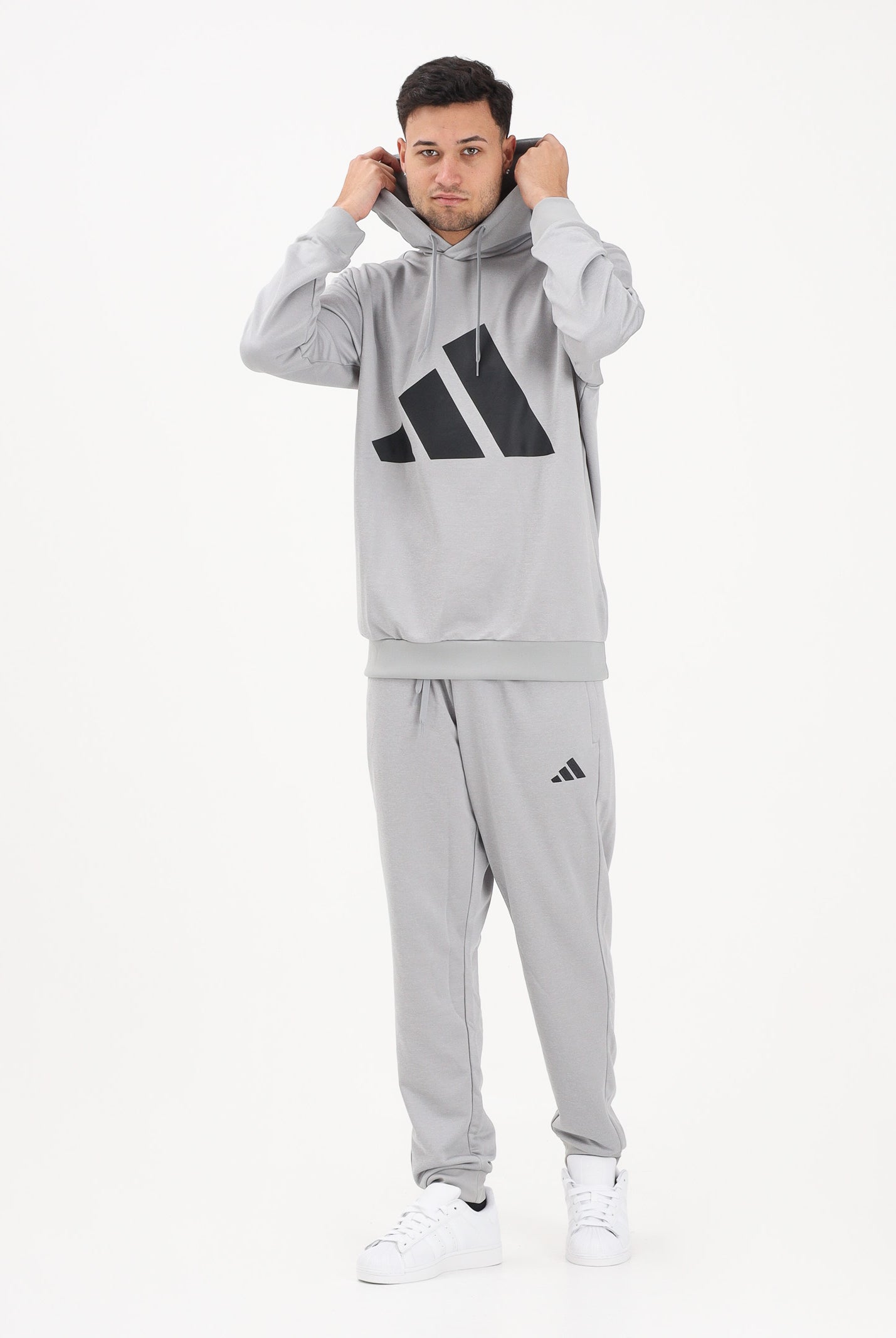 ADIDAS PERFORMANCE Tuta Sportswear Big Logo grigia da uomo KB8809 . ADIDAS PERFORMANCE