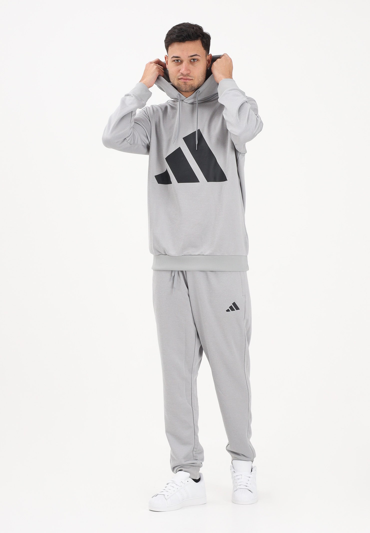 ADIDAS PERFORMANCE Tuta Sportswear Big Logo grigia da uomo KB8809 . ADIDAS PERFORMANCE
