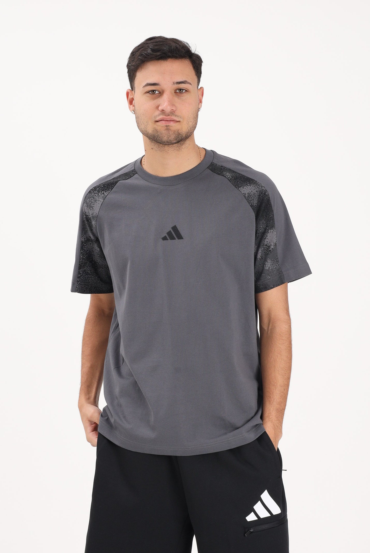 ADIDAS PERFORMANCE T-shirt a manica corta Camo grigia da uomo KC0709 . ADIDAS PERFORMANCE
