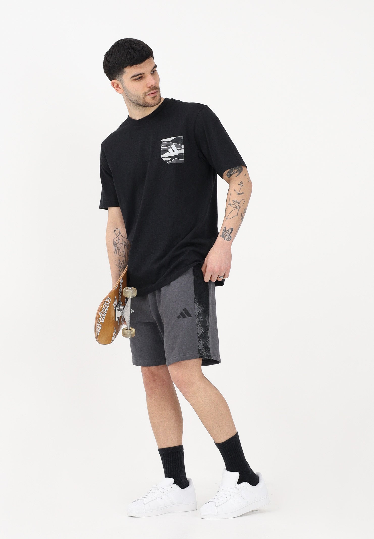 ADIDAS PERFORMANCE Shorts sportivo CAMO grigio da uomo KC0712 . ADIDAS PERFORMANCE