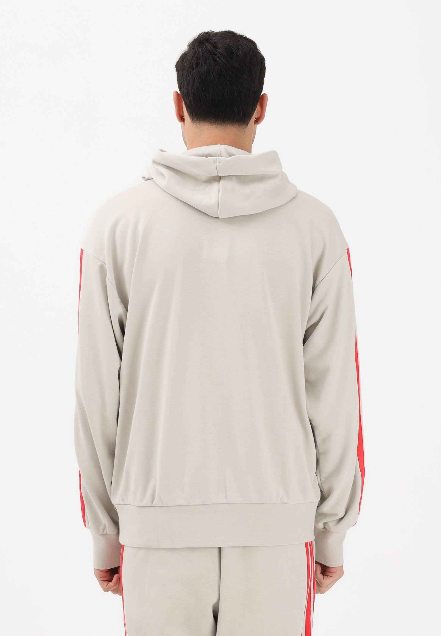ADIDAS PERFORMANCE Felpa con cappuccio Essentials 3-Stripes beige da uomo KC0895 . ADIDAS PERFORMANCE