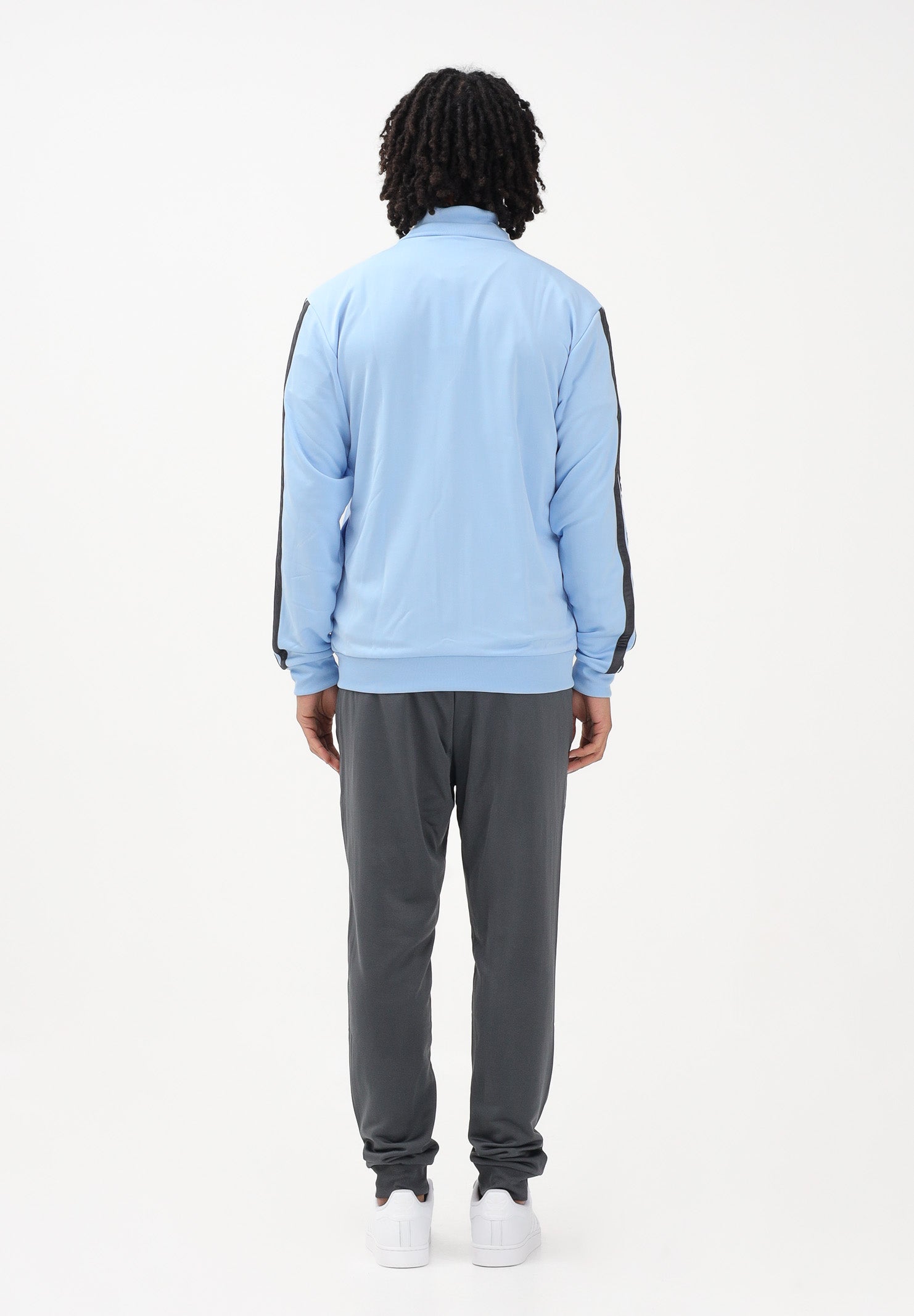 ADIDAS PERFORMANCE Tuta French Terry 3-Stripes celeste e grigia da uomo KC1363 . ADIDAS PERFORMANCE