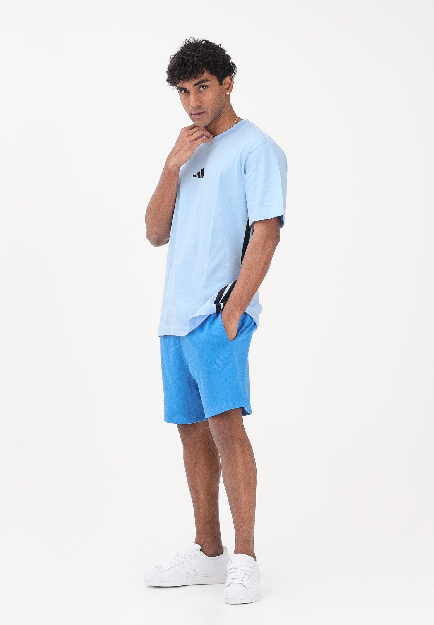 ADIDAS PERFORMANCE Shorts sportivo ALL SZN FRENCH TERRY azzurro da uomo KC3158 . ADIDAS PERFORMANCE