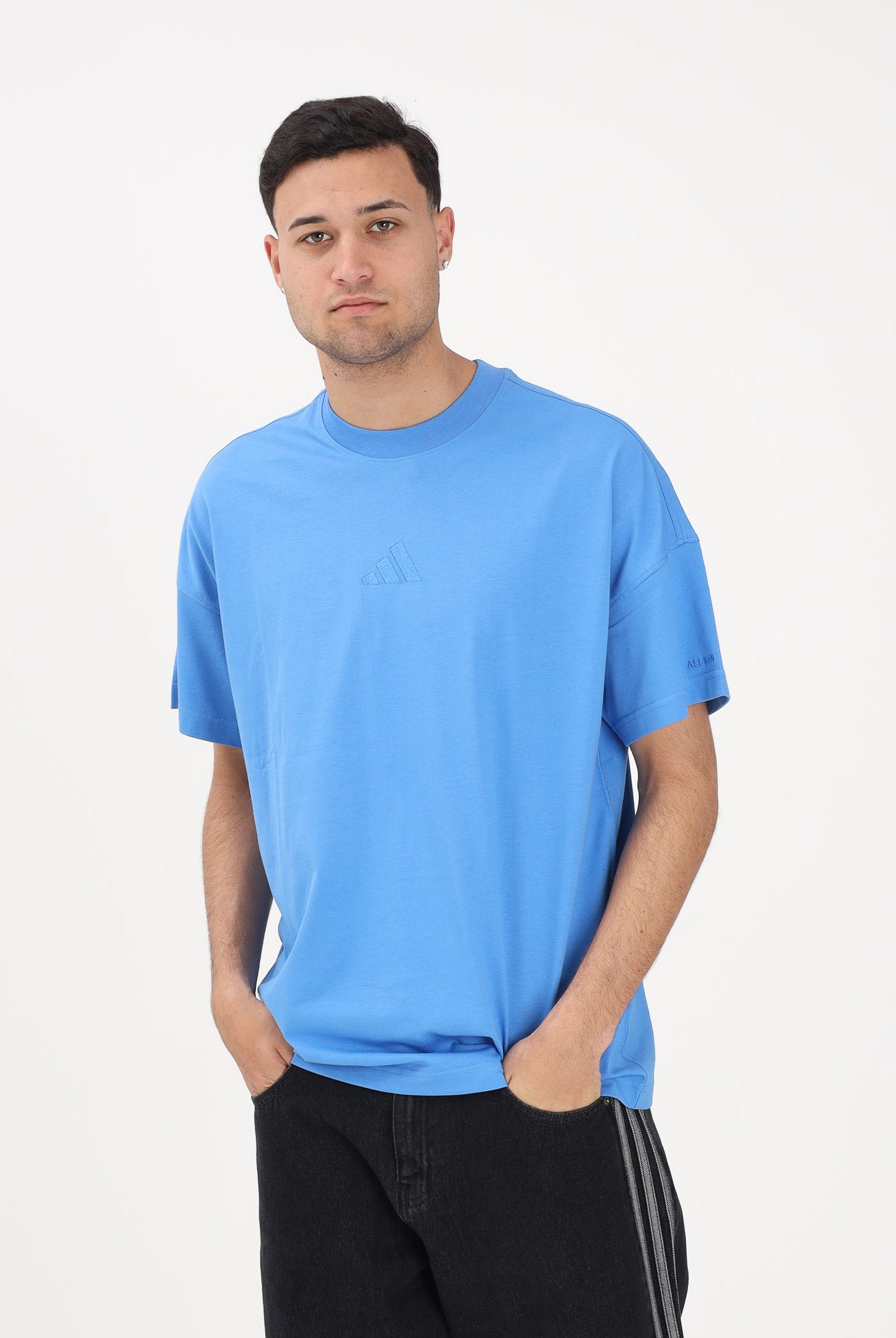 ADIDAS PERFORMANCE T-shirt a manica corta ALL SZN azzurra da uomo KC3188 . ADIDAS PERFORMANCE
