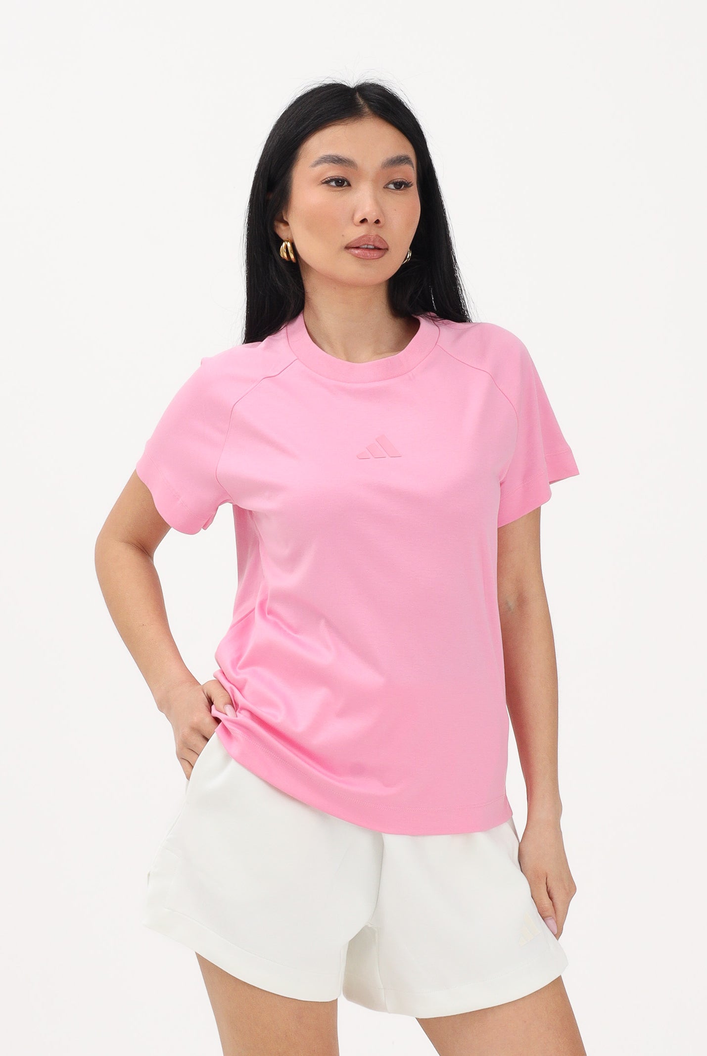 ADIDAS PERFORMANCE T-shirt a manica corta SOFT LUX rosa da donna KC9821 . ADIDAS PERFORMANCE