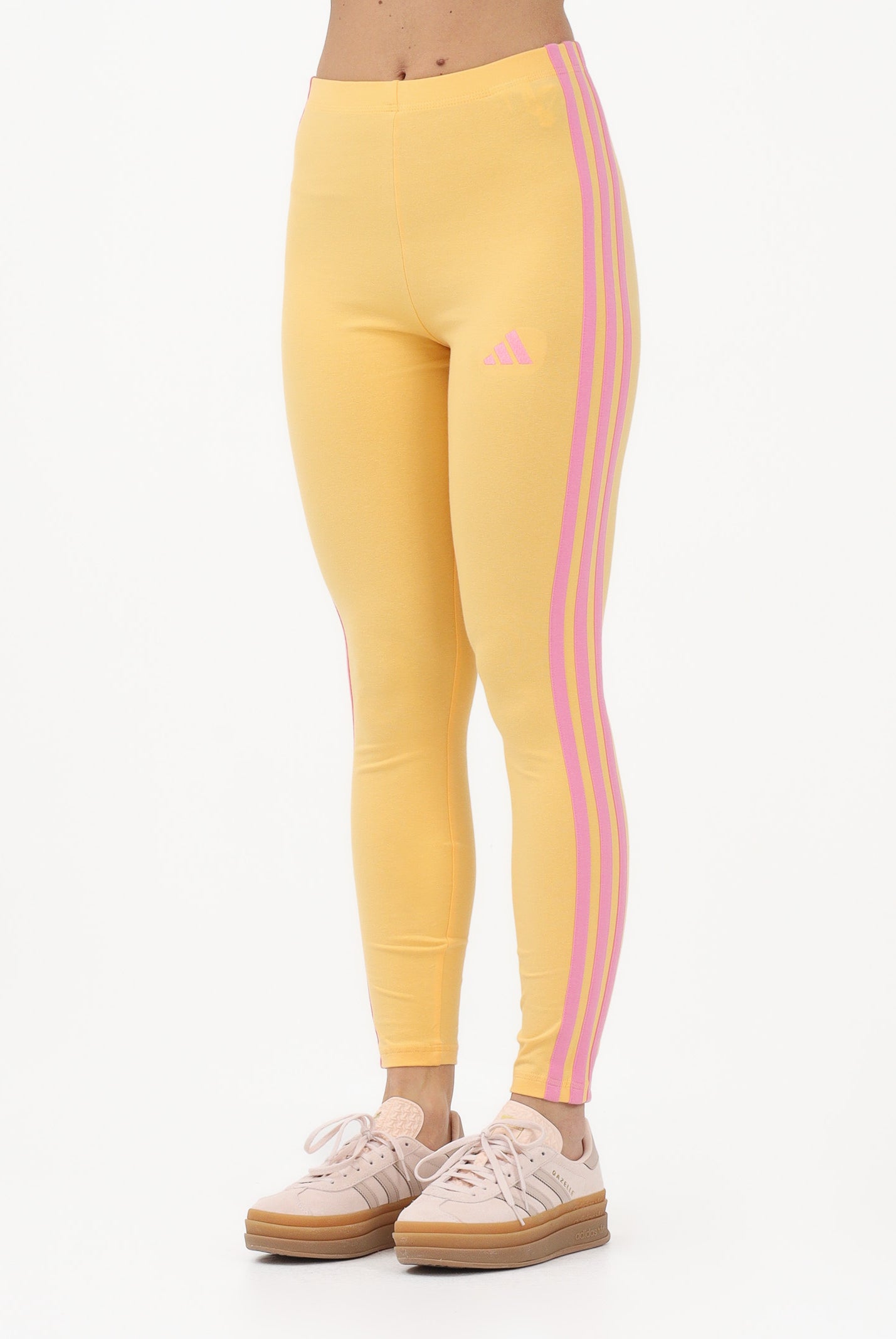 ADIDAS PERFORMANCE Leggings Essentials 3-Stripes arancio e rosa da donna KD2355 . ADIDAS PERFORMANCE