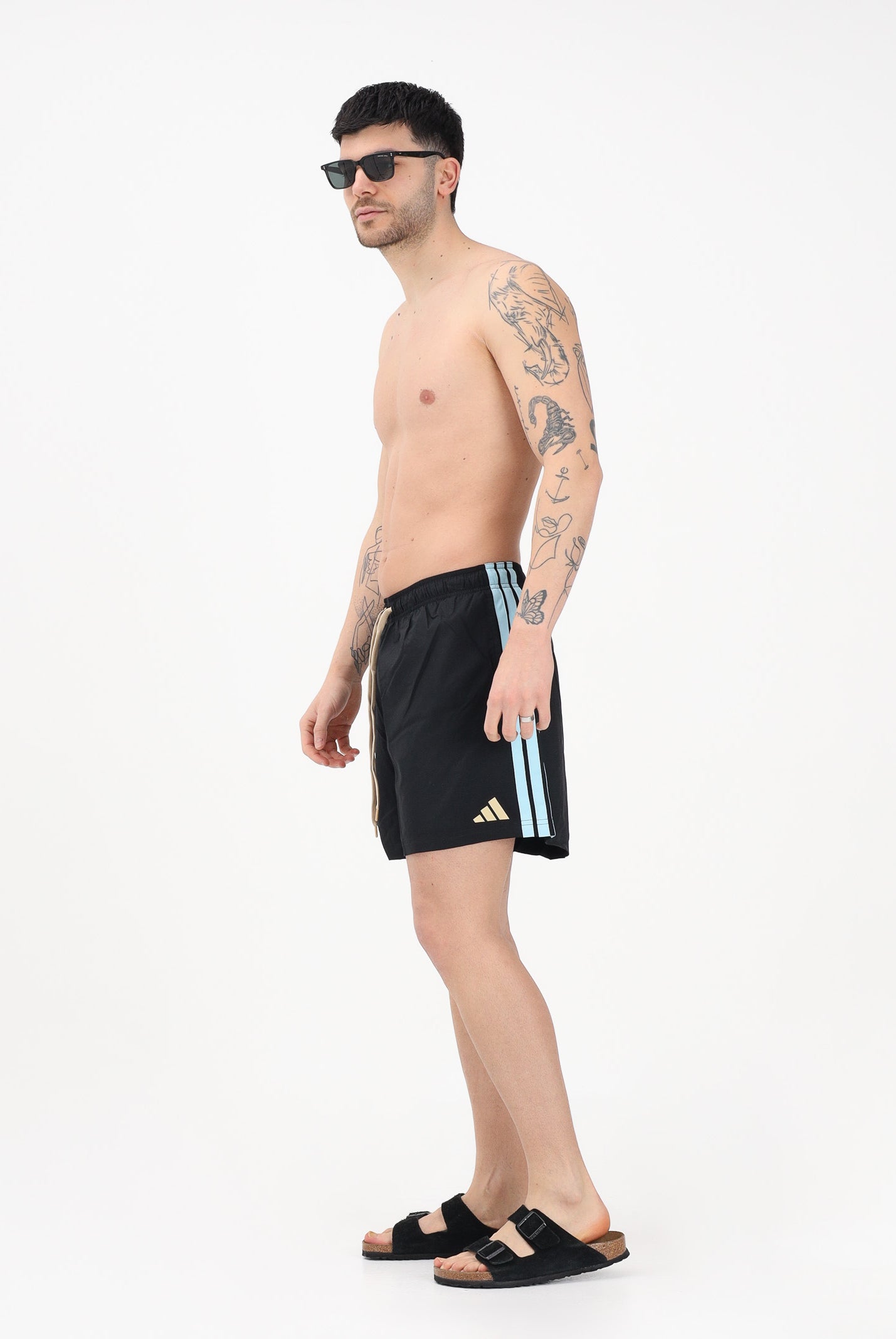 ADIDAS PERFORMANCE Shorts mare 3-Stripes nero da uomo KD3472 . ADIDAS PERFORMANCE