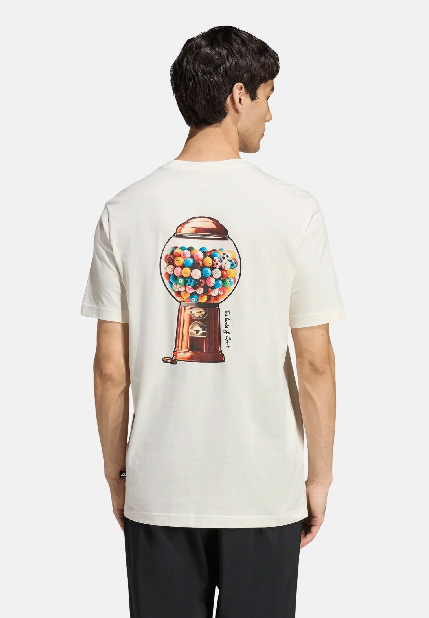 ADIDAS PERFORMANCE T-shirt a manica corta bianca da uomo con grafica Snack Bubble Gum KD3934 . ADIDAS PERFORMANCE