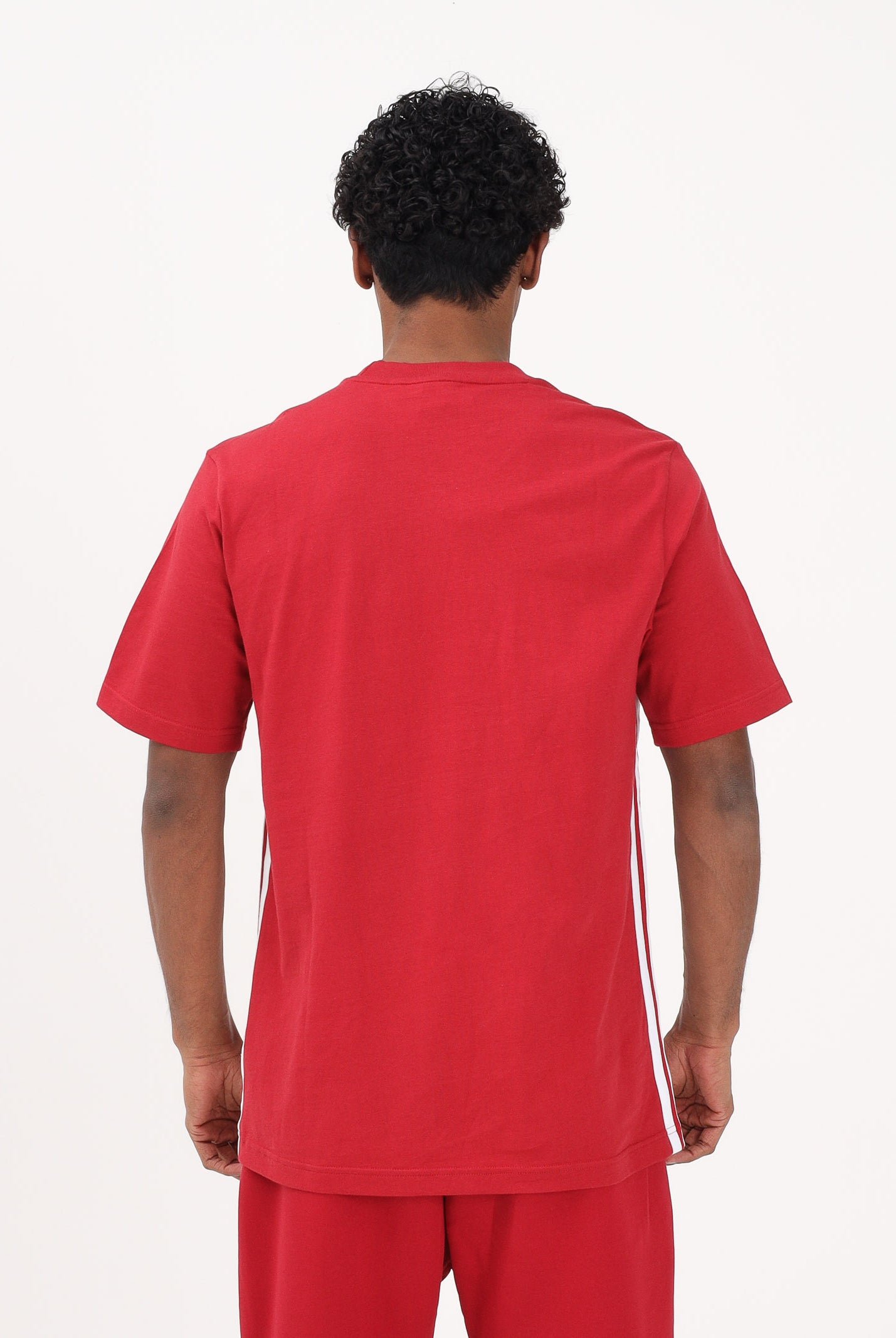 ADIDAS PERFORMANCE T-shirt a manica corta Essential Three Stripes Single Jersey rossa da uomo KD4865 . ADIDAS PERFORMANCE