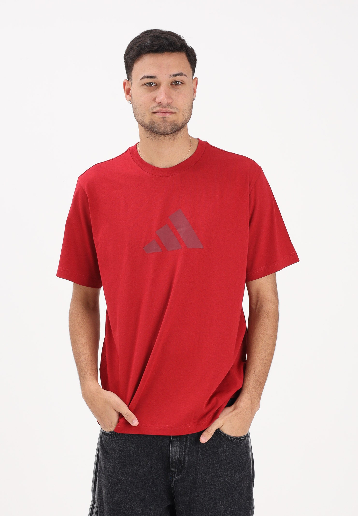 ADIDAS PERFORMANCE T-shirt a manica corta FUTURE ICONS rossa da uomo KD5183 . ADIDAS PERFORMANCE