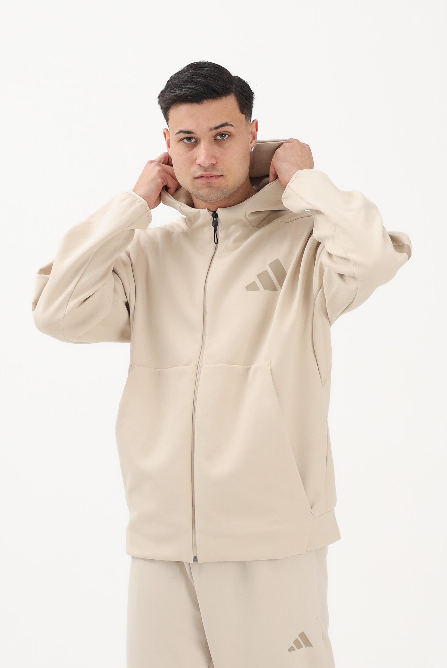 ADIDAS PERFORMANCE Felpa con zip Z.N.E. beige da uomo KE4680 . ADIDAS PERFORMANCE