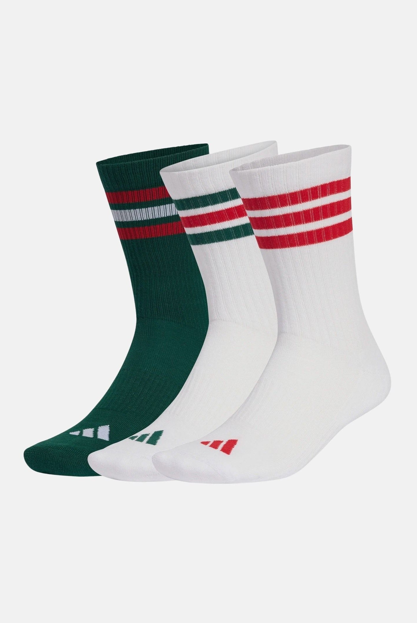 ADIDAS PERFORMANCE Calzini (3paia) Sportswear bianchi e verdi per uomo e donna KE5506 . ADIDAS PERFORMANCE