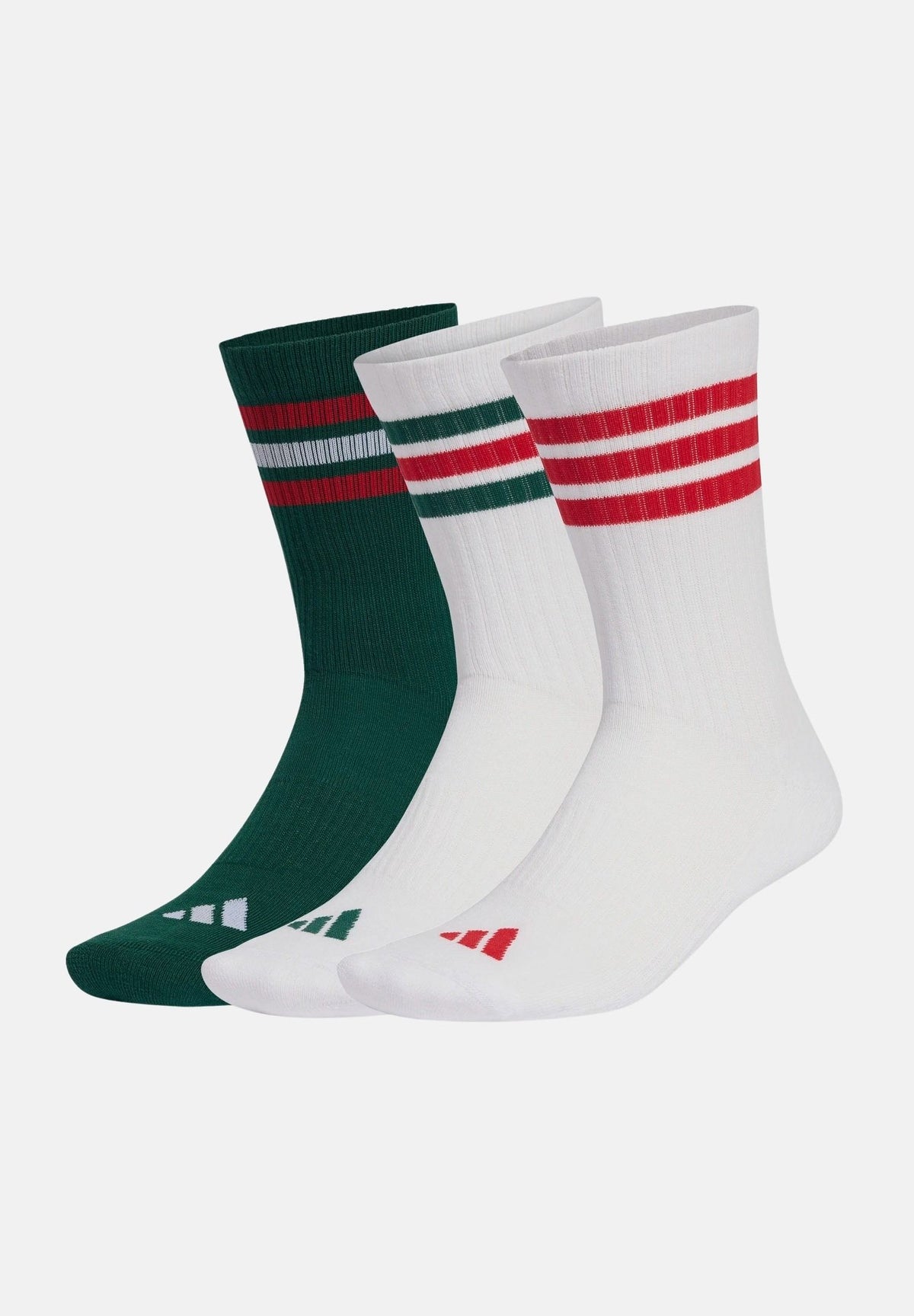 ADIDAS PERFORMANCE Calzini (3paia) Sportswear bianchi e verdi per uomo e donna KE5506 . ADIDAS PERFORMANCE