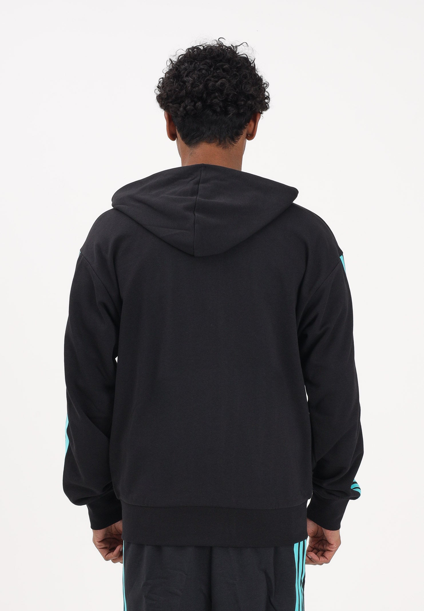 ADIDAS PERFORMANCE Felpa con zip MERCEDES-AMG PETRONAS FORMULA 1 TEAM DNA nera da uomo KE5910 . ADIDAS PERFORMANCE