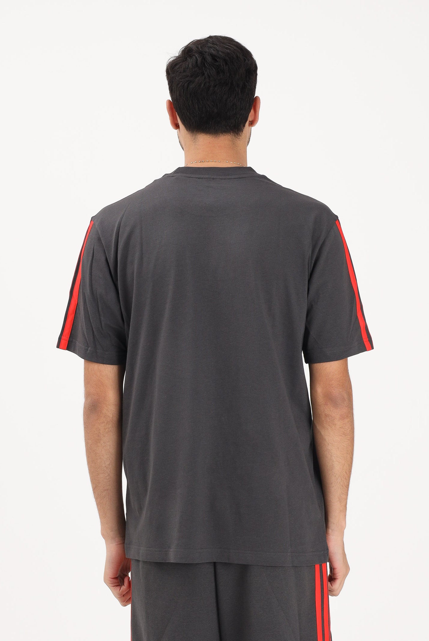 ADIDAS PERFORMANCE T-shirt a manica corta Audi Revolut F1® Team DNA grigia e rossa da uomo KE6096 . ADIDAS PERFORMANCE