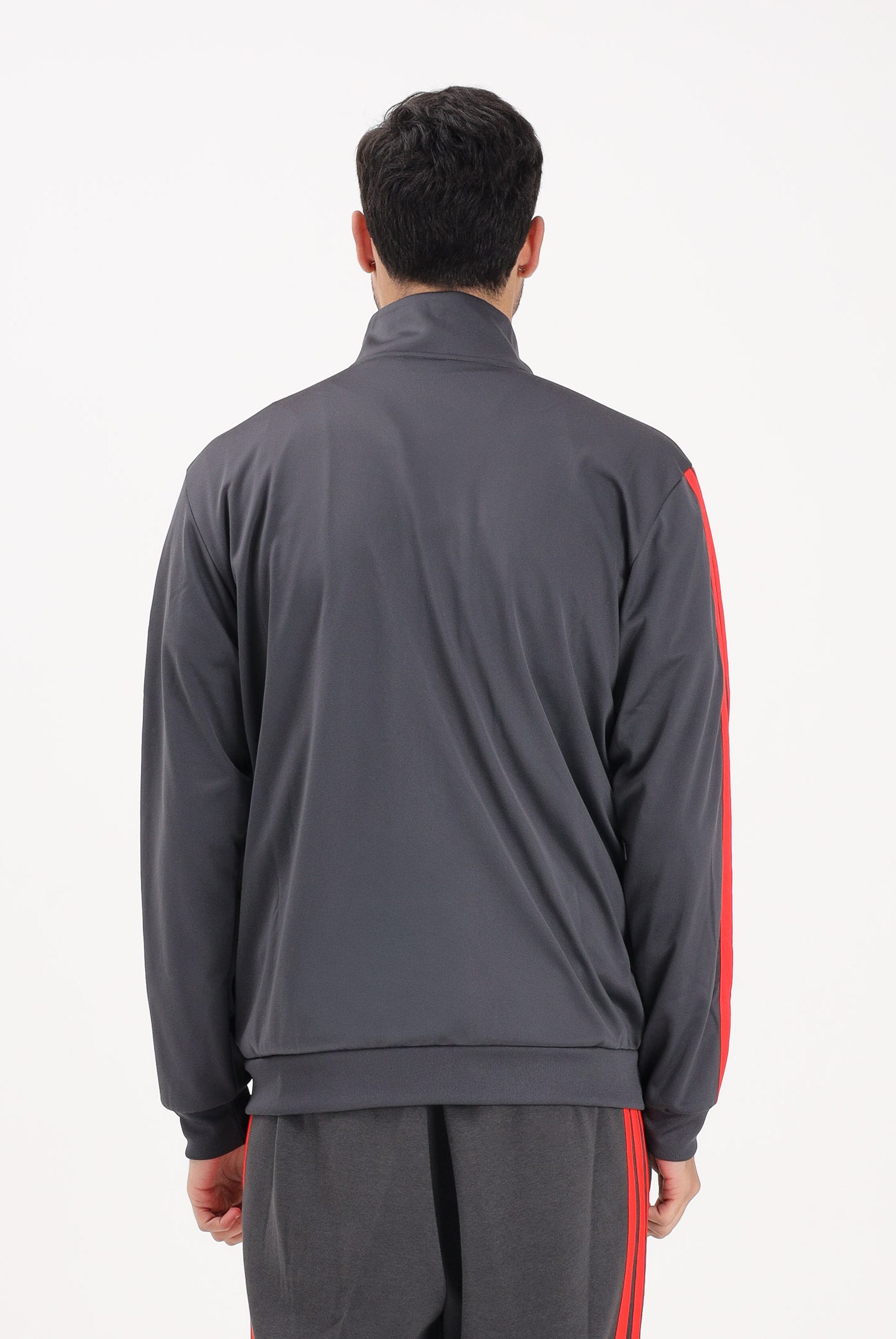 ADIDAS PERFORMANCE Felpa con zip Audi Revolut F1® Team DNA grigia e rossa da uomo KE6784 . ADIDAS PERFORMANCE