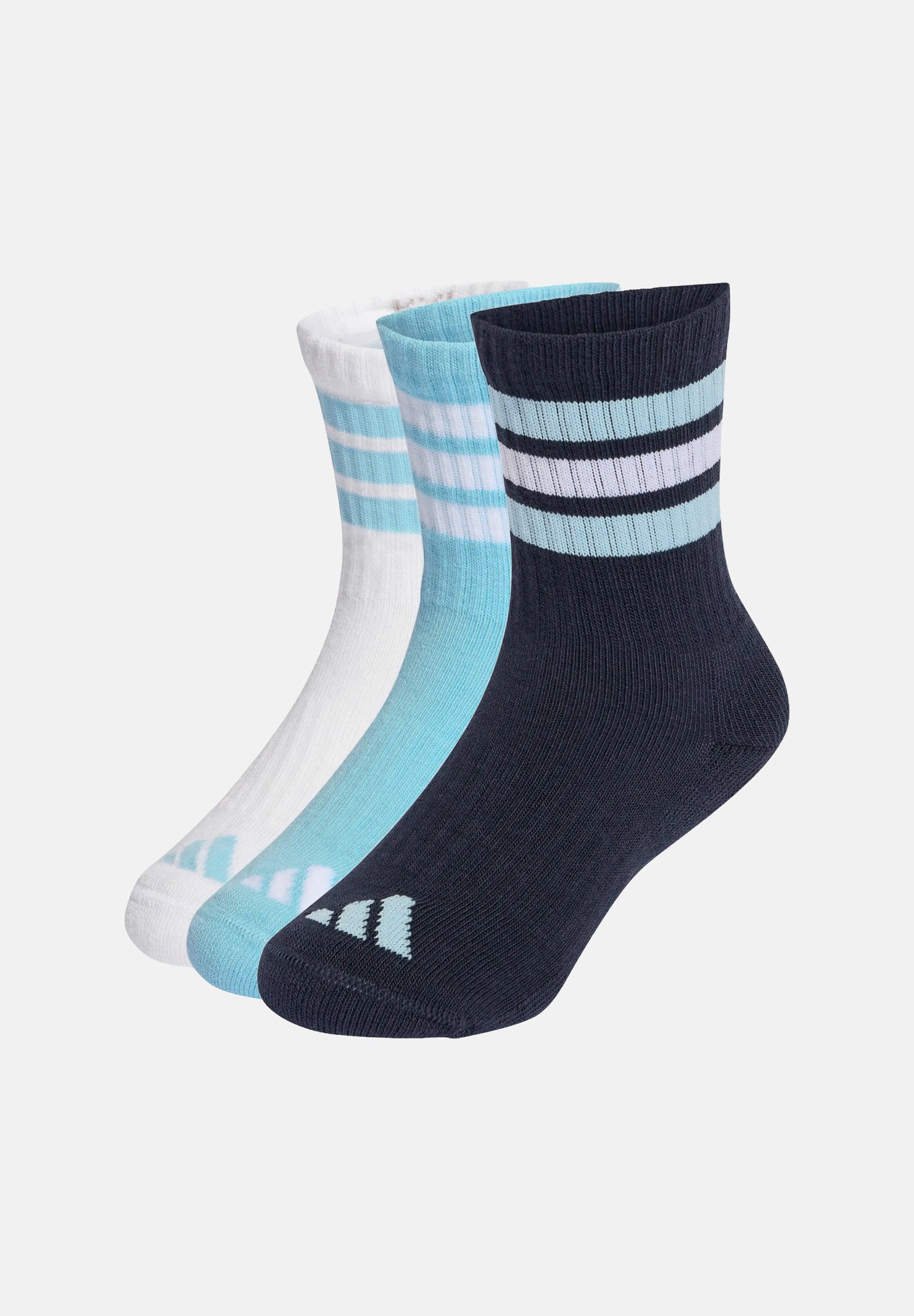 ADIDAS PERFORMANCE Calzini (3 paia) Cushioned Sportswear blu, azzurro e bianco per bambino e bambina KF0155 . ADIDAS PERFORMANCE