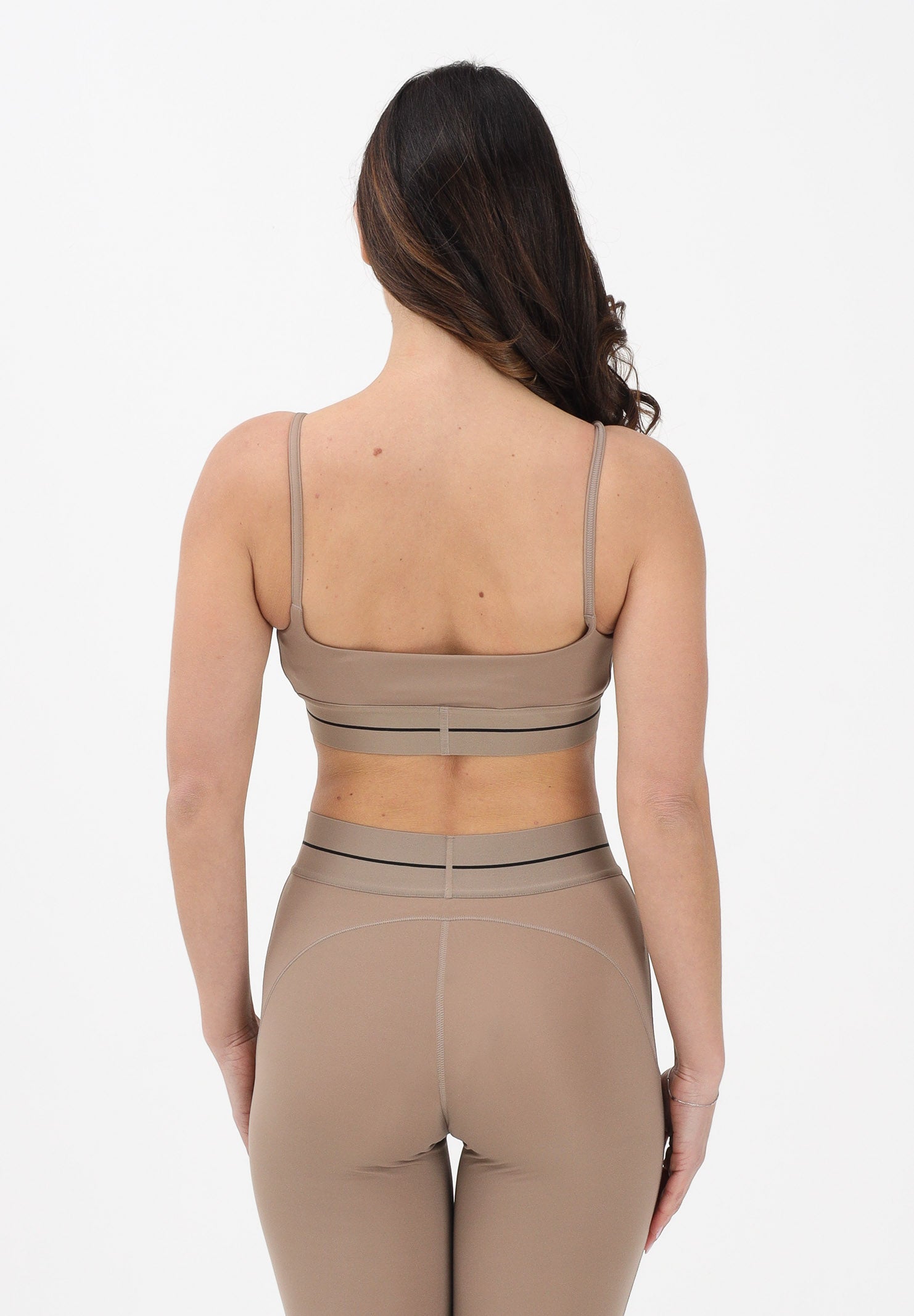 ADIDAS PERFORMANCE Top sportivo HYPERGLAM RIB beige da donna KQ5194 . ADIDAS PERFORMANCE