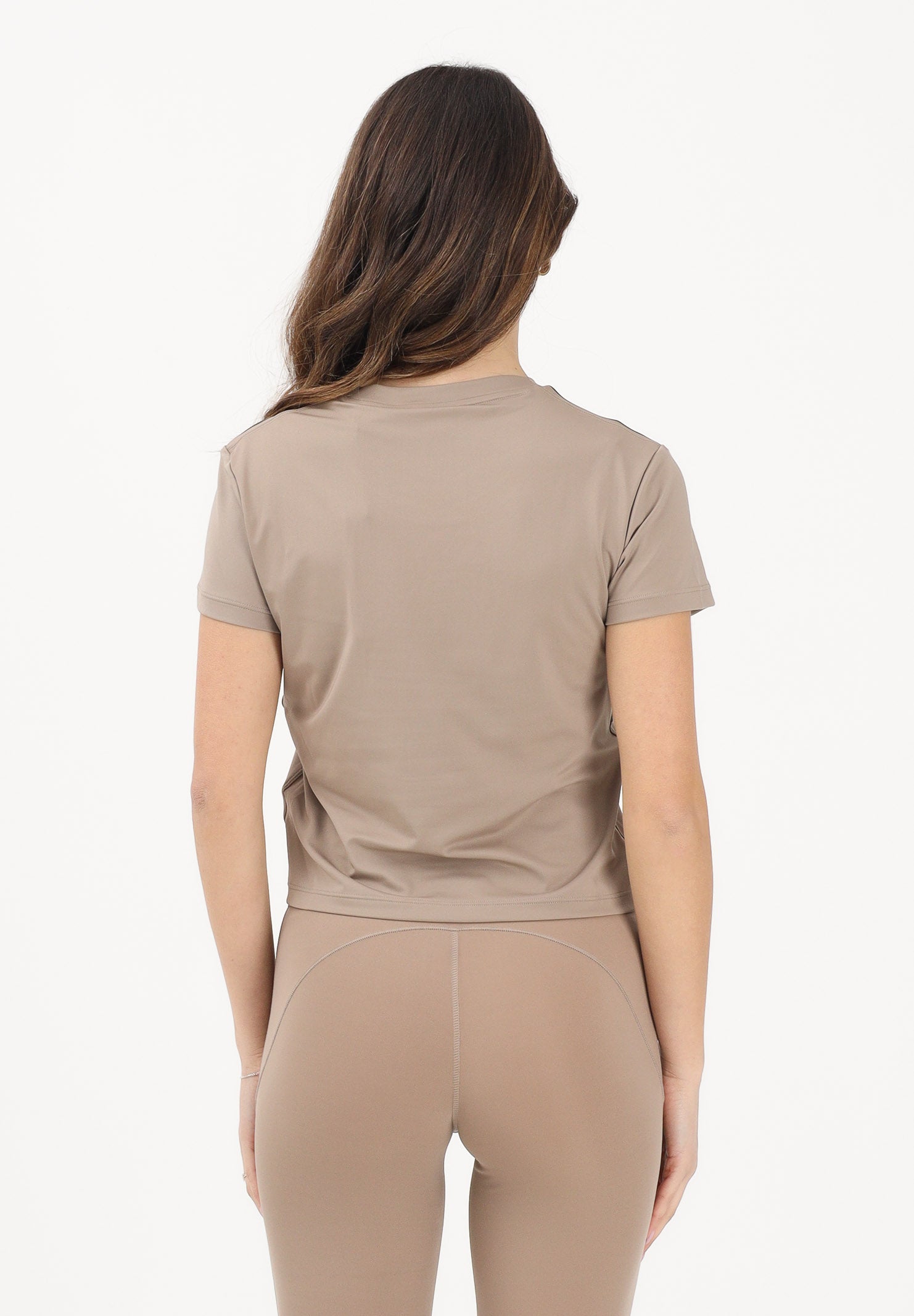 ADIDAS PERFORMANCE T-shirt a manica corta Hyperglam 3 Stripes beige da donna KQ5195 . ADIDAS PERFORMANCE