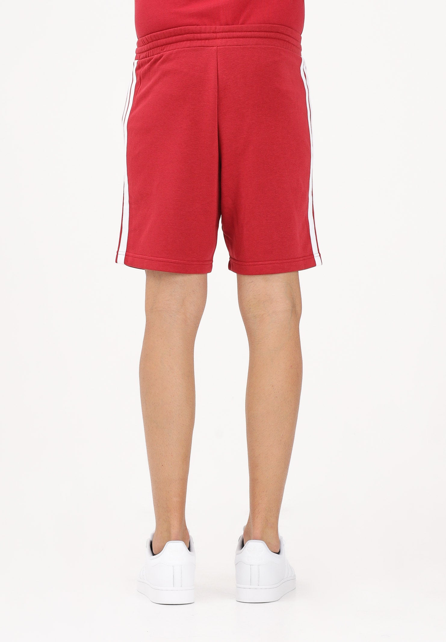 ADIDAS PERFORMANCE Shorts sportivo Essentials 3-Stripes French Terry rosso da uomo KR2700 . ADIDAS PERFORMANCE