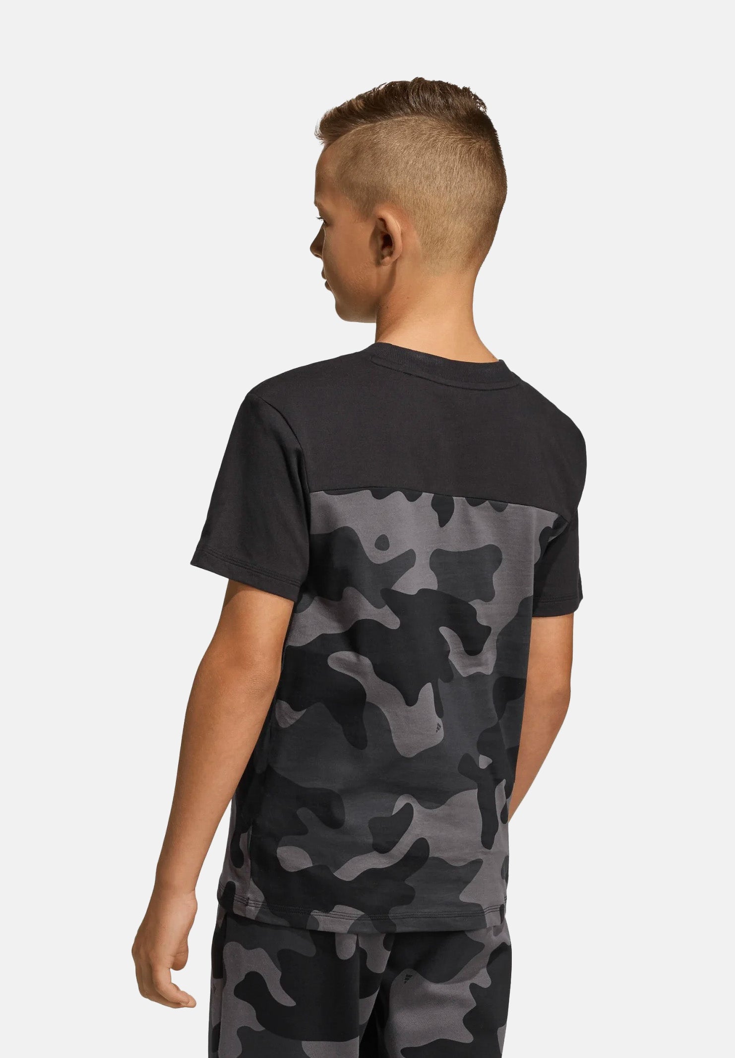 ADIDAS PERFORMANCE T-shirt a manica corta CAMO nera per bambino e bambina KS1518 . ADIDAS PERFORMANCE