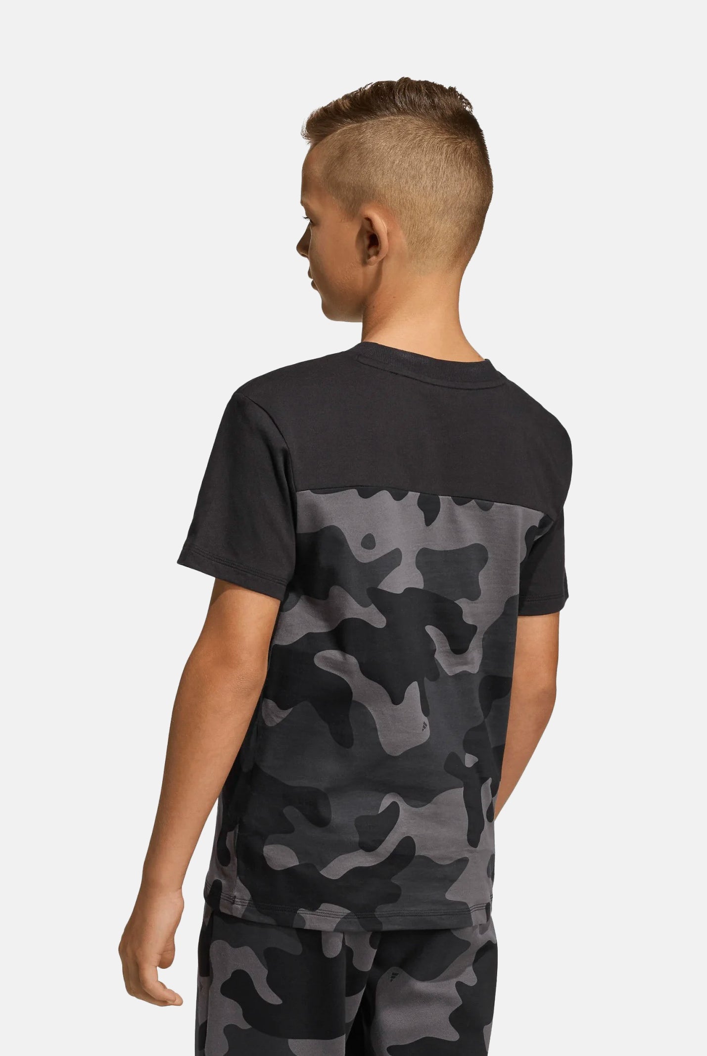 ADIDAS PERFORMANCE T-shirt a manica corta CAMO nera per bambino e bambina KS1518 . ADIDAS PERFORMANCE