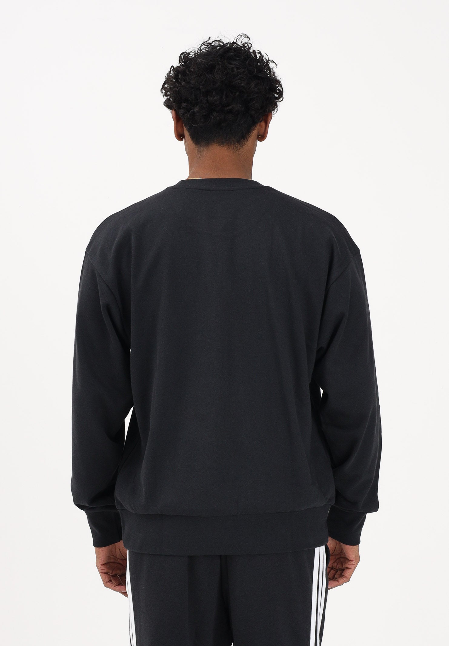 ADIDAS PERFORMANCE Felpa girocollo Essentials Feel Cozy nera da uomo JE3837 . ADIDAS PERFORMANCE