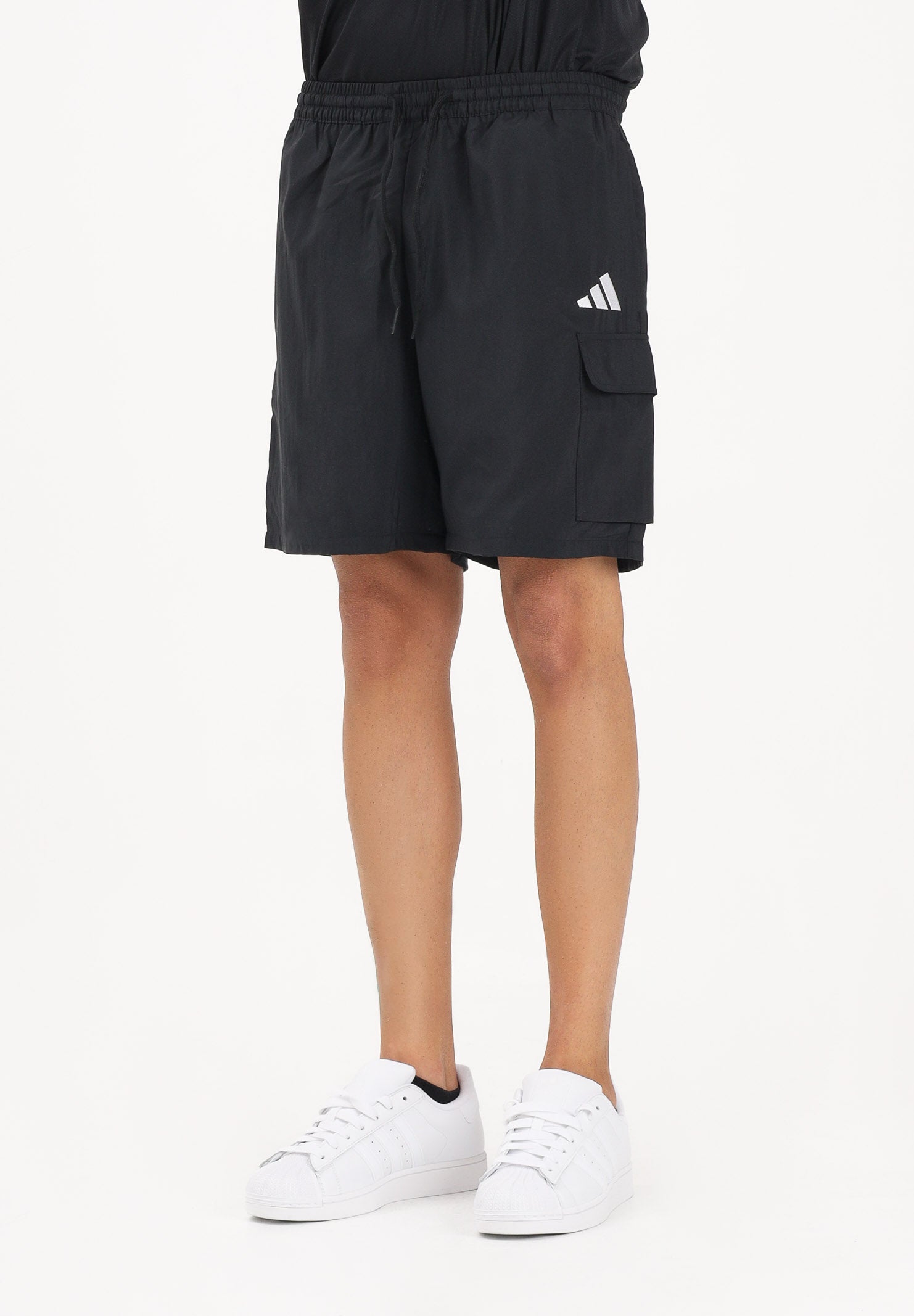 ADIDAS PERFORMANCE Shorts sportivo Essentials Small Logo Cargo Chelsea nero da uomo JF3530 . ADIDAS PERFORMANCE